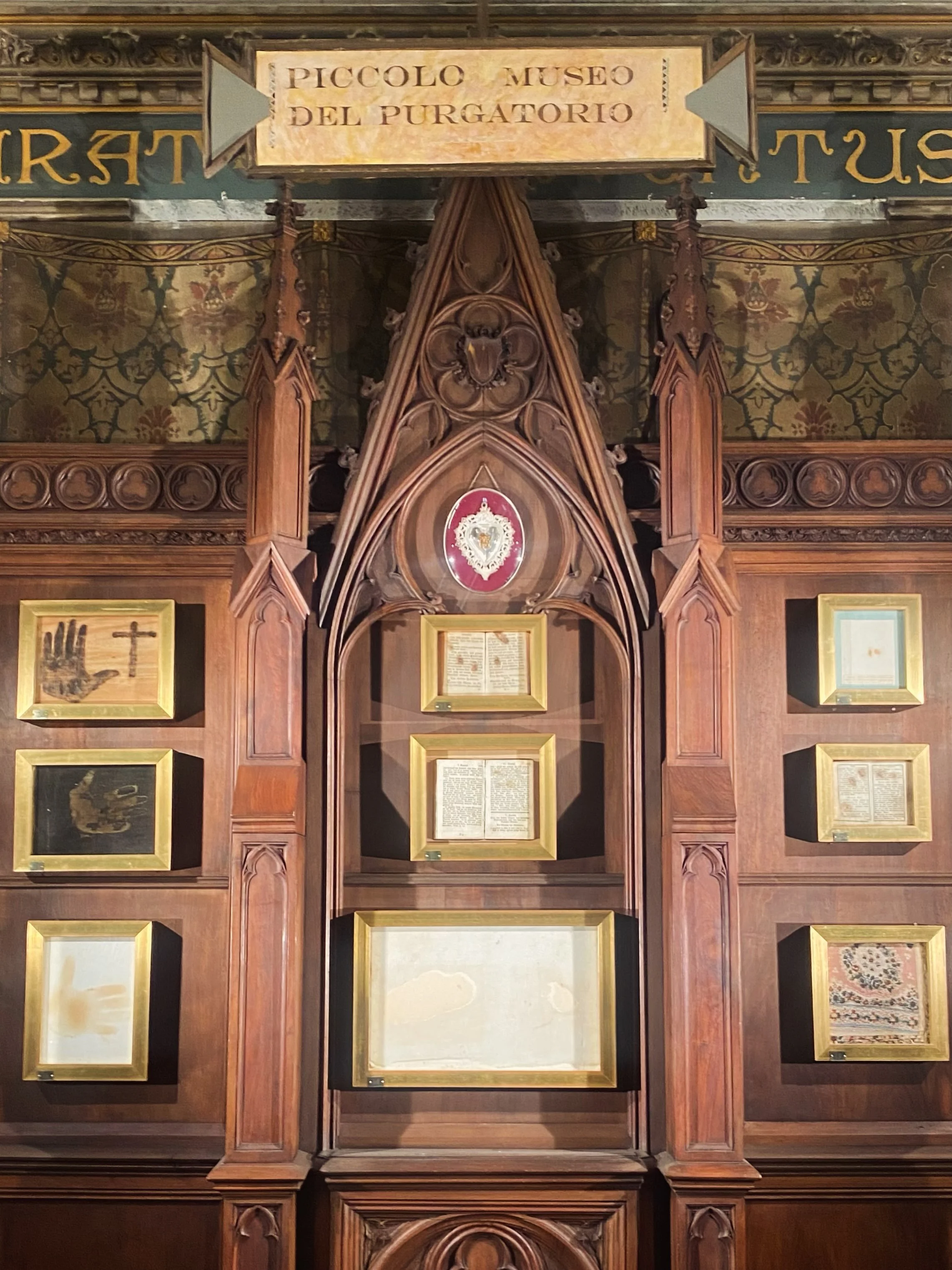 Have you seen the eerie artifacts of the piccolo museo del purgatorio? Seen the pages singed by hands reaching into this one from that other (doubly liminal) place? On those pages is the heat expressed in of the contact of ours and the otherworld. 


