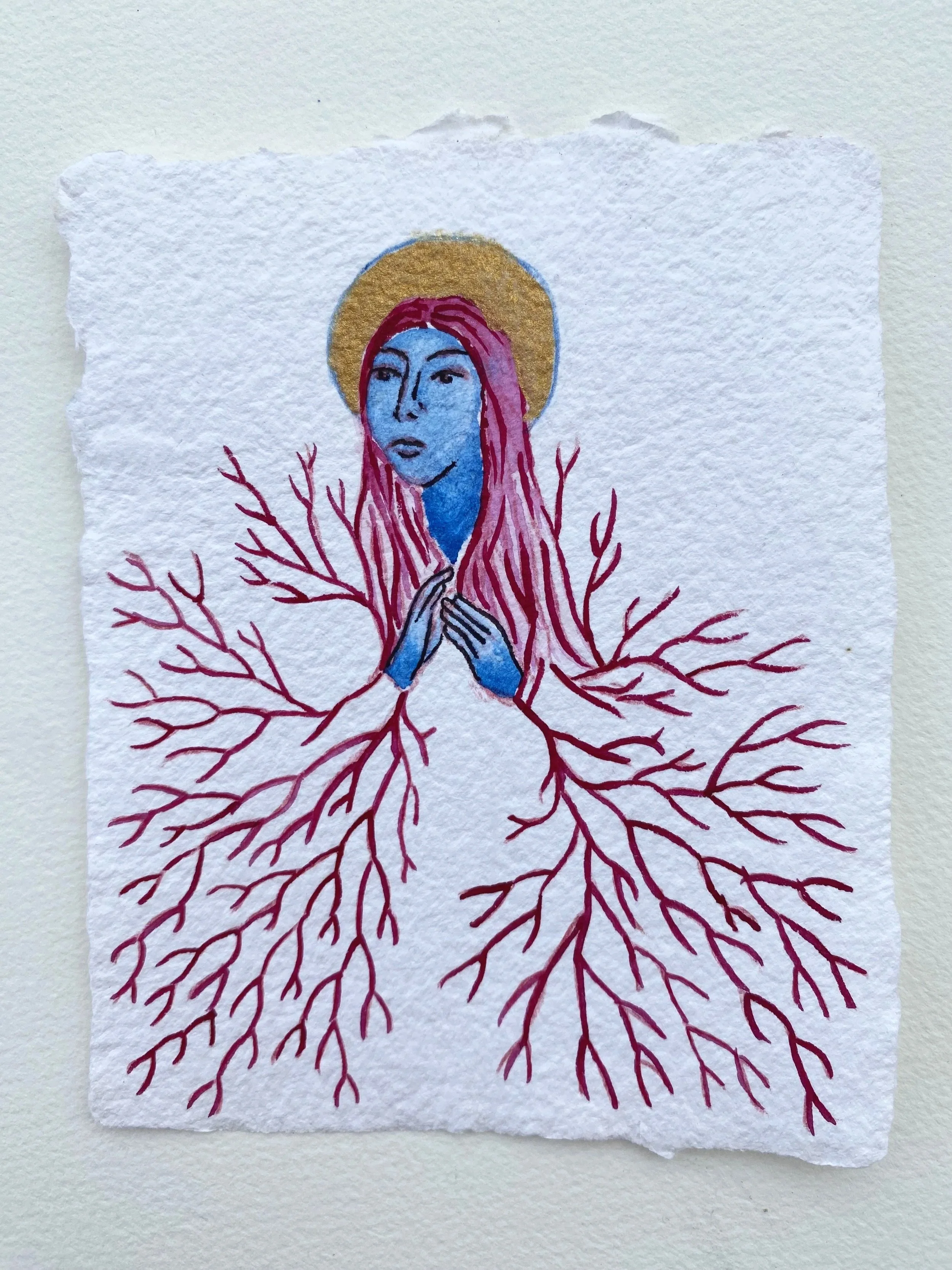 Branching blue lady
