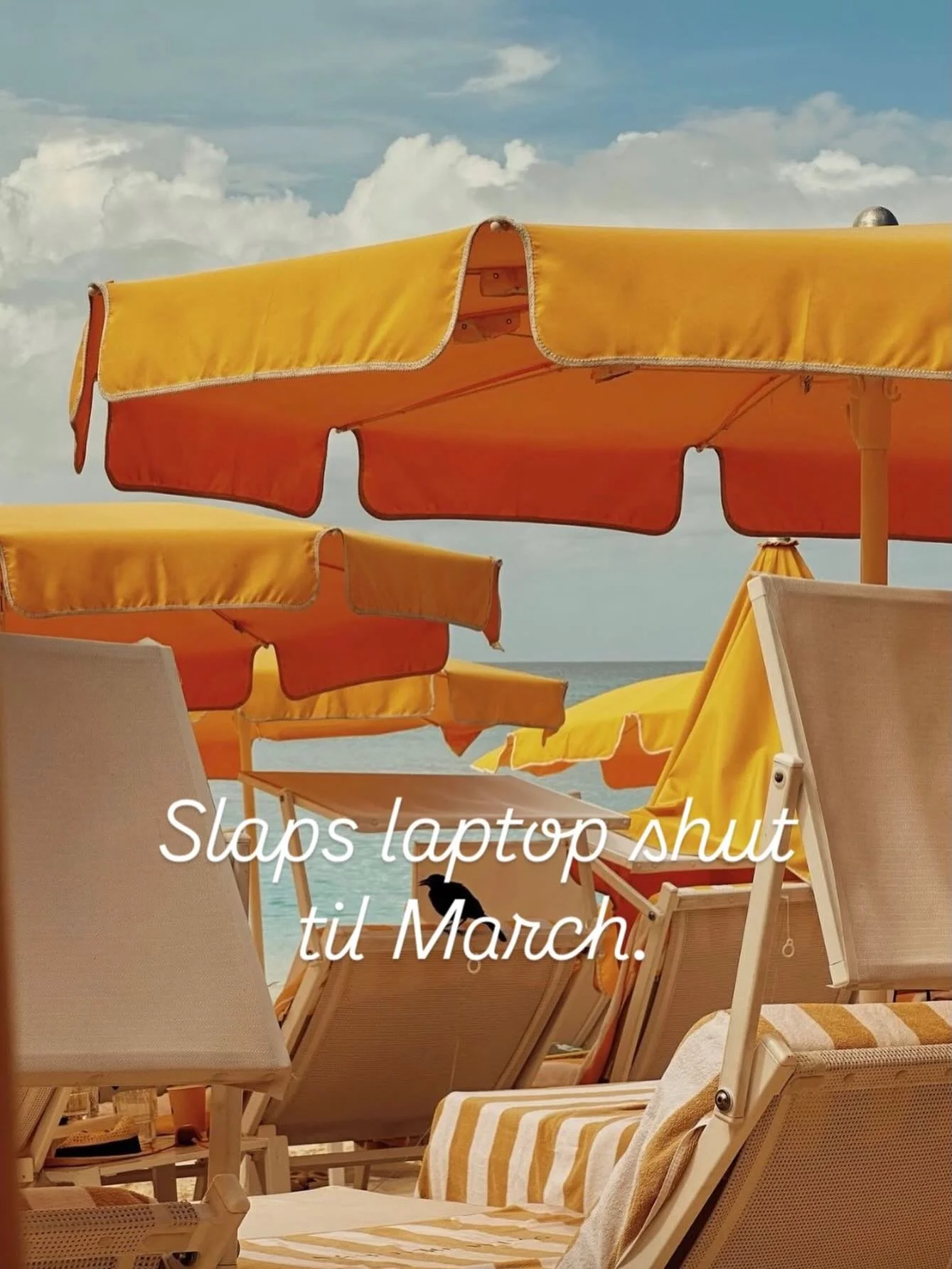 Slaps laptop shut and runs toward the beach 🌴

Taking a two week reset to recover from Saturn in Pisces and land softly into Eclipse Season.
I&rsquo;ll be back in March with full offerings.

Until then &mdash; all March readings are 30% off.
Use cod