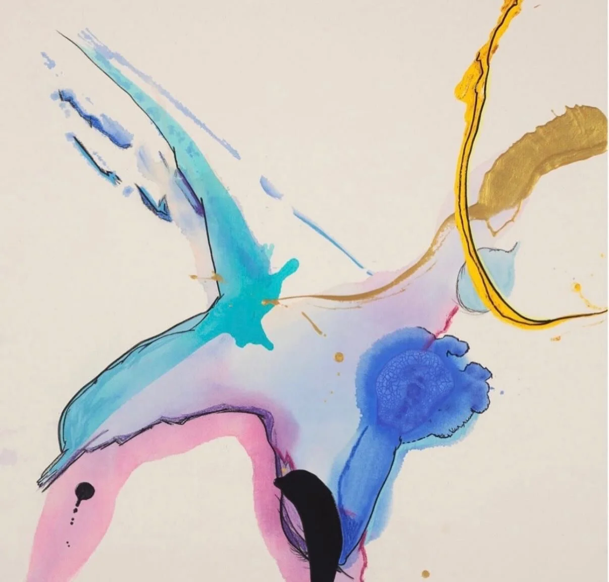 Install week for this gem ✨ &mdash; From a Distant Dream, 36&rdquo; x 36&rdquo;. 

Made from poured acrylic paint, enamel, charcoal, and oil marker on raw canvas.

#amongthecolors #lauramoretzart #contemporaryabstract #artcollector #interiordesign