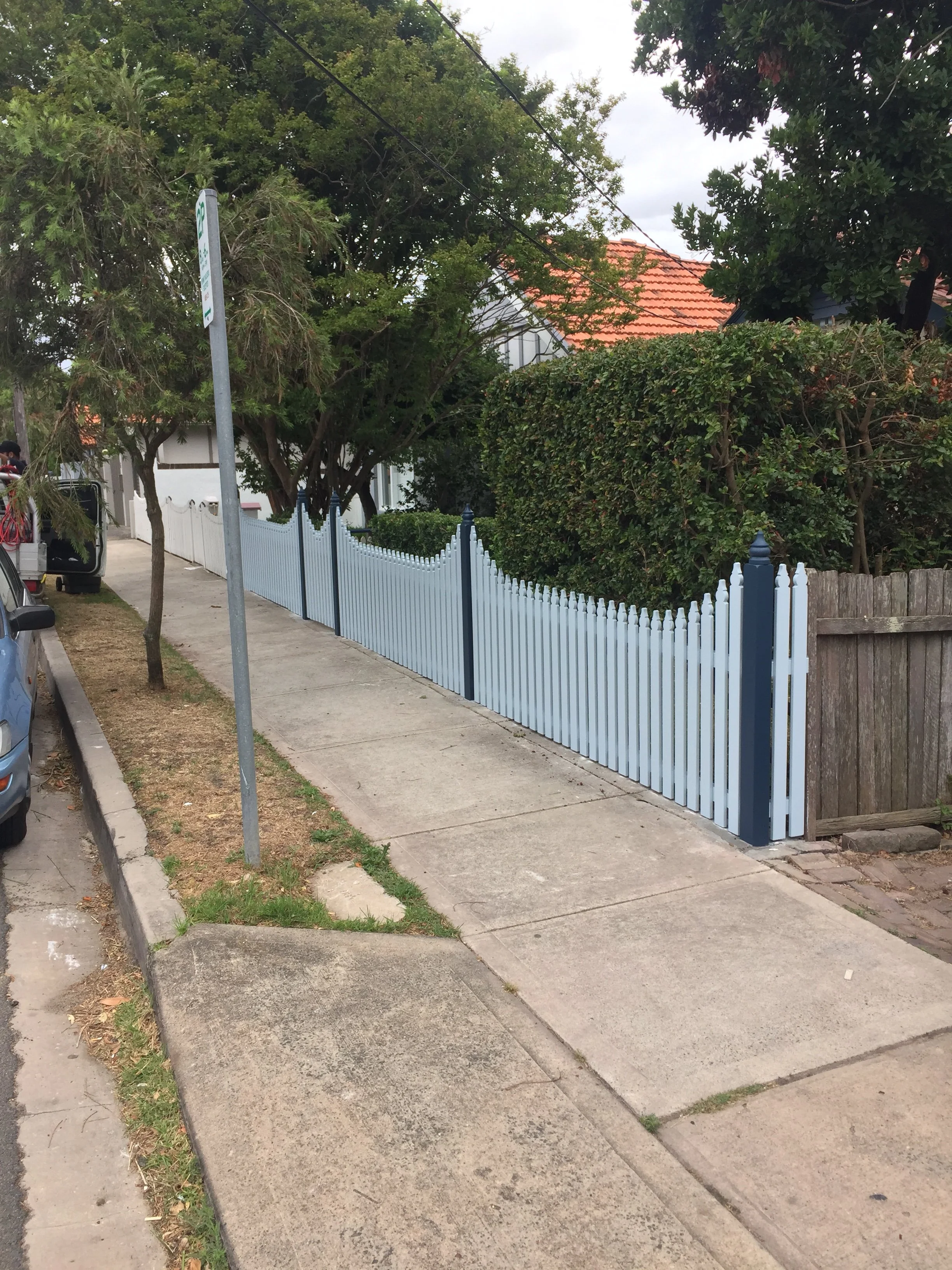 Heritage Pine Windsor Picket Fence and Gate Centennial Park NSW.JPG