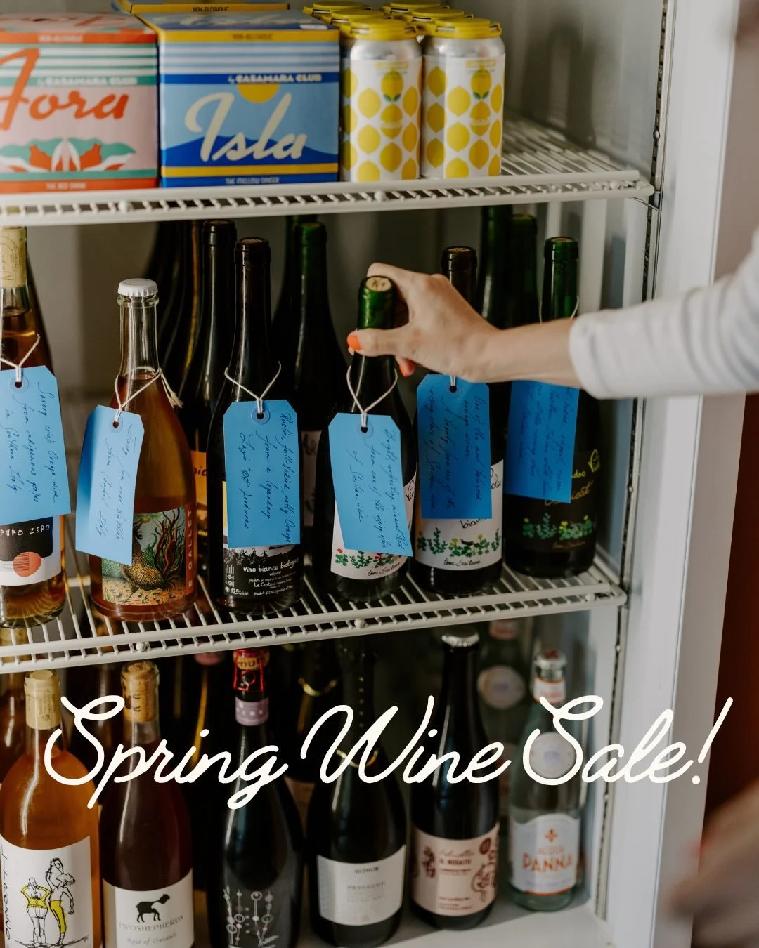 Help us clear some shelf space this month as we make plans for a whole new wine selection for the summer!

Buy 3 bottles, get 10% off
Buy 6 or more, get 20% off 

You can browse the entire selection on our online bottle shop!

We can&rsquo;t wait for