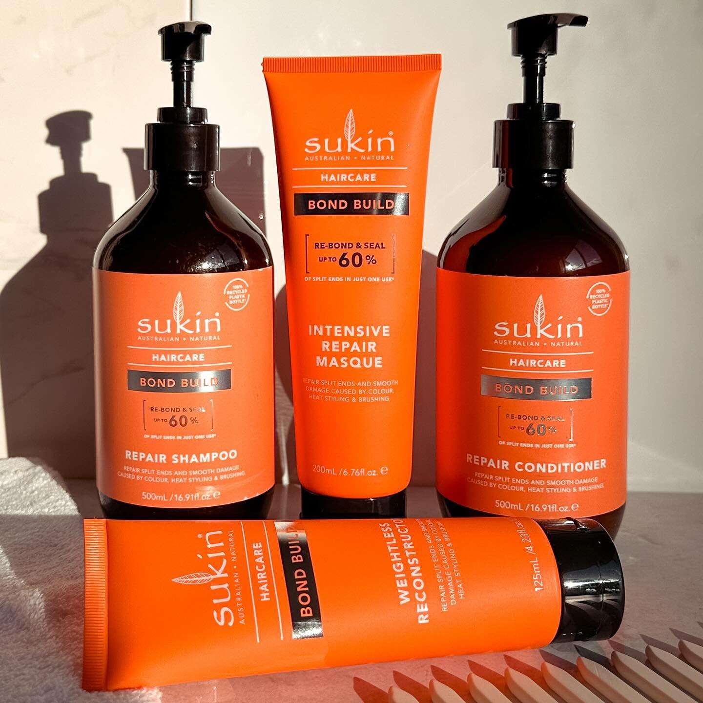 My colour treated hair is in desperate need of repair and thanks to the new @sukinskincare Bond Build haircare range I can kiss split ends goodbye!

Each product is powered by a clinically proven active to repair up to 60% of split ends in just ONE U