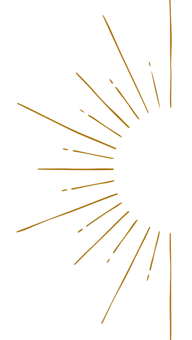 Black background with gold fireworks streaks radiating outward in a circular pattern