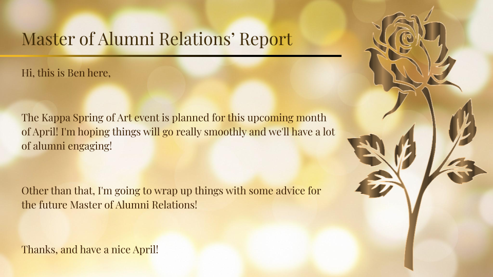Master of Alumni Relations