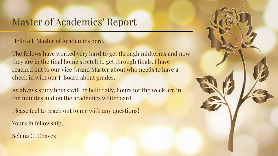 Master of Academics