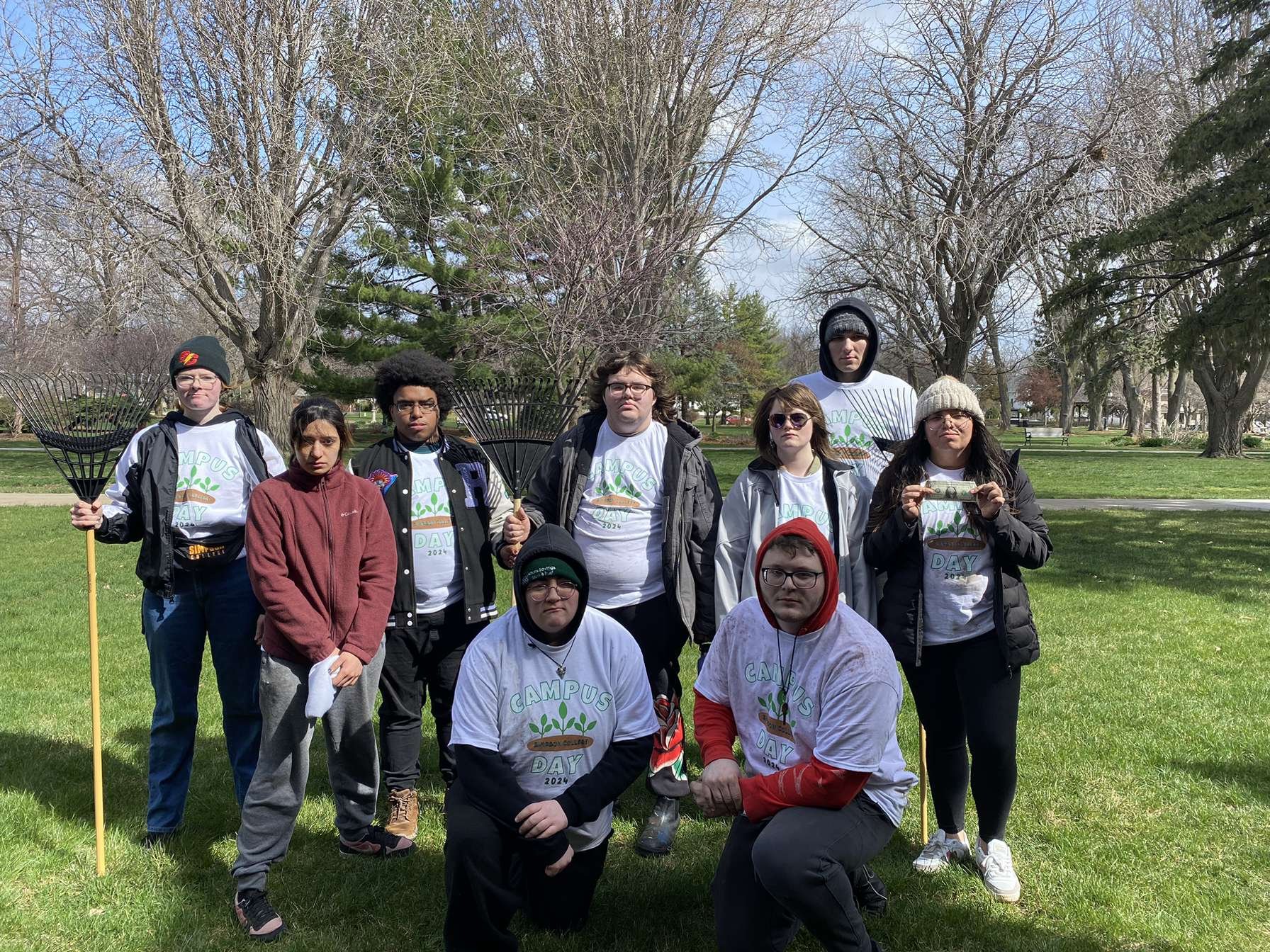 Kaleb Harvey, Milo Hamlin, Allison Sigaran-Serpas, Maya Jolliffe, Camilla Kline, Dorian Burke, Reggie Wearmouth-Gweah, Elena Rodriguez-Lara, Maddy Gunzenhauser. After Photo Of Everyone's Hard Work At Kresge Hall!