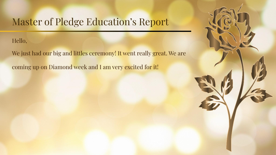 Master of Pledge Education