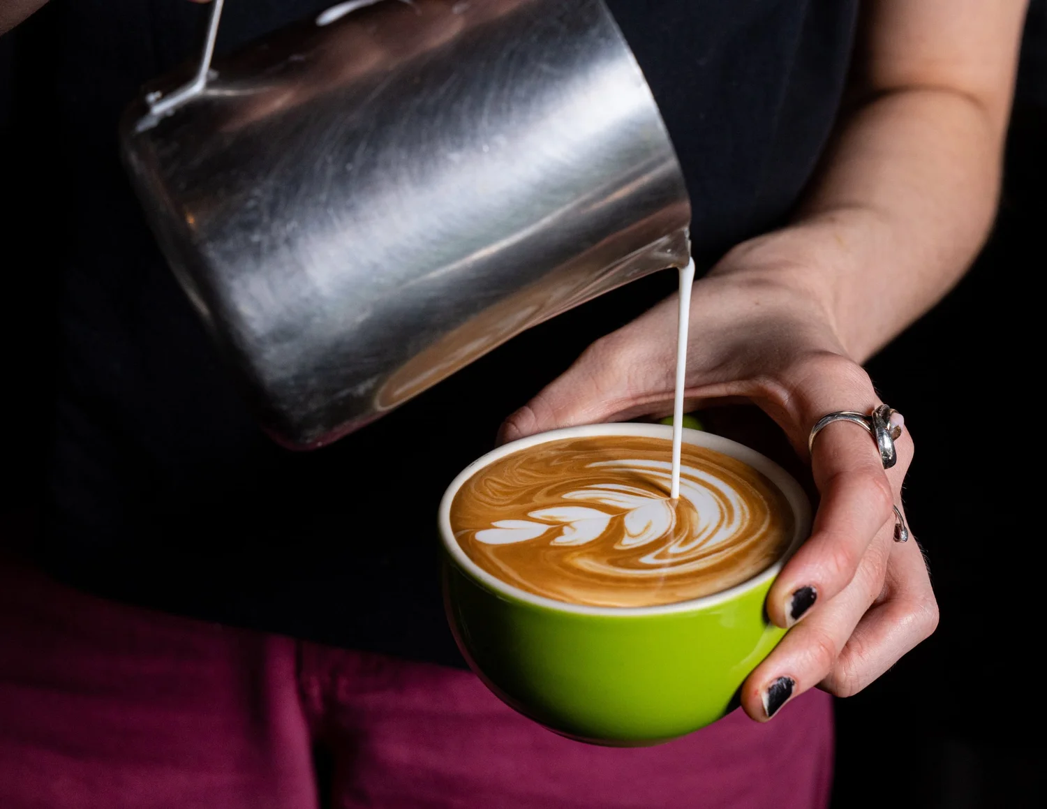 ST. ALi coffee being poured at Brew Cafe Brisbane