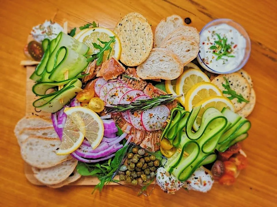 Salmon & Lox Board — Bees and Boards Charcuterie Co.