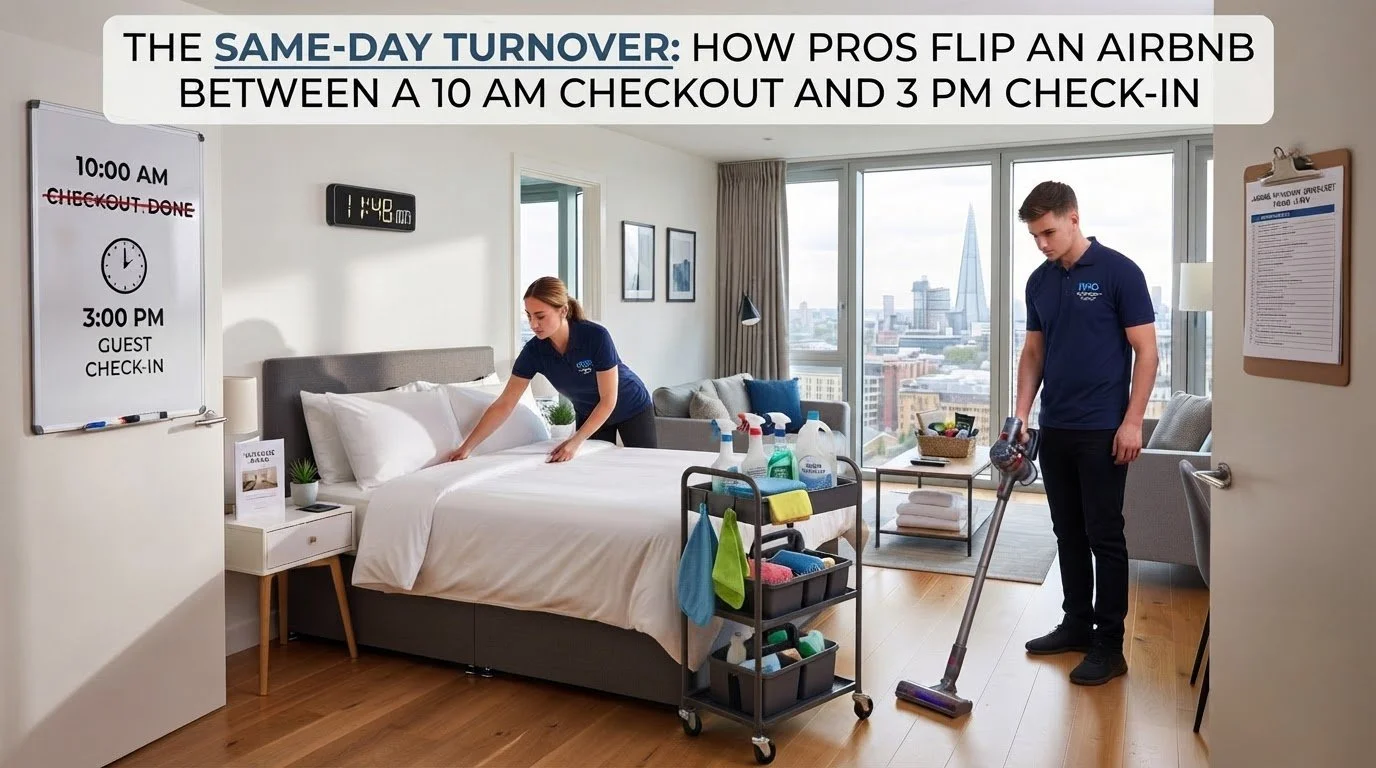 The Same-Day Turnover: How Pros Flip an Airbnb Between a 10 AM Checkout and 3 PM Check-In