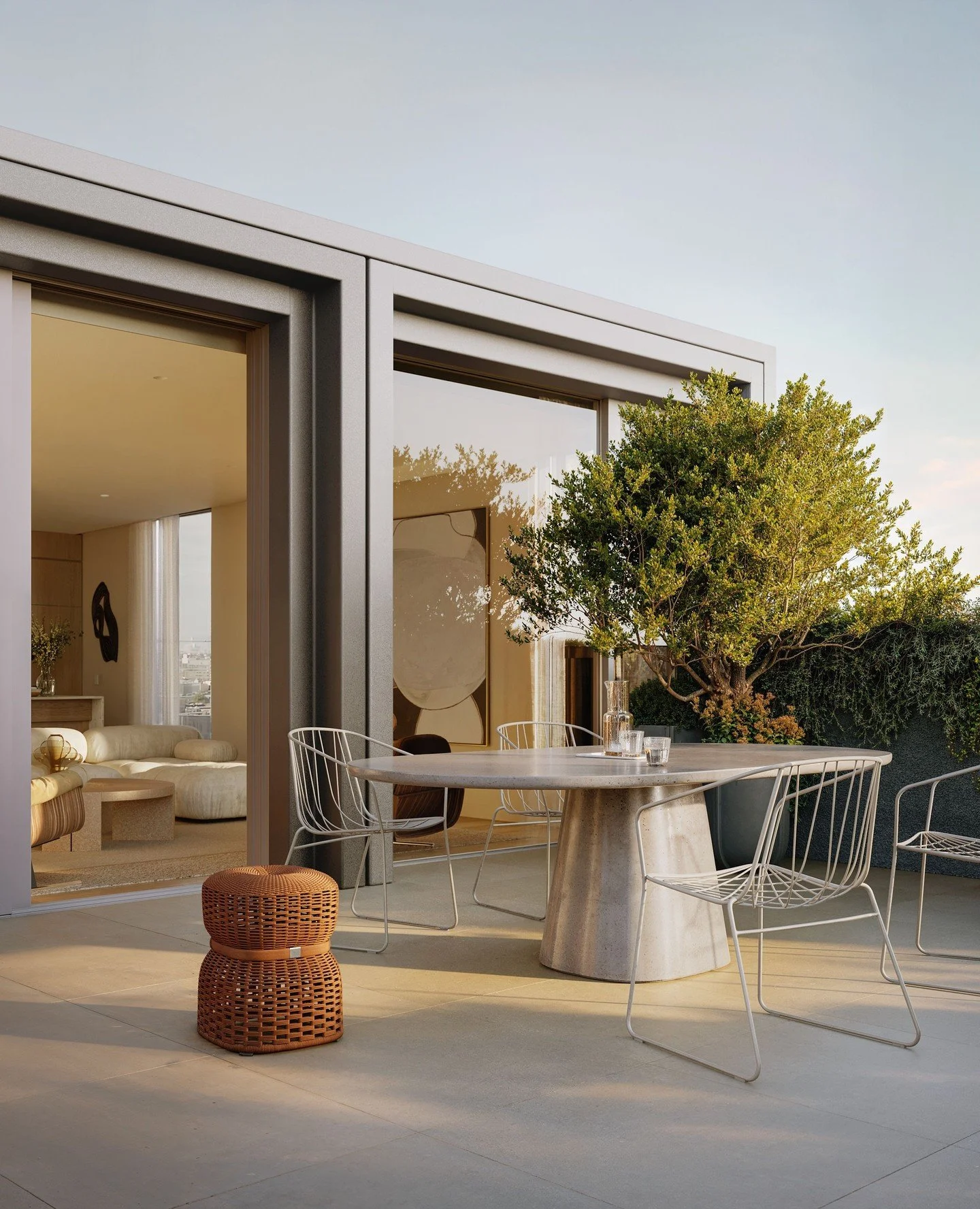 Step outside and unwind.⁠
⁠
At Smith, generous open-air terraces create space for evening drinks among private greenery, with neighbourhood views and the city beyond. ⁠
⁠
Designed by @pandolfini_architects and developed by @valli.property, each resid