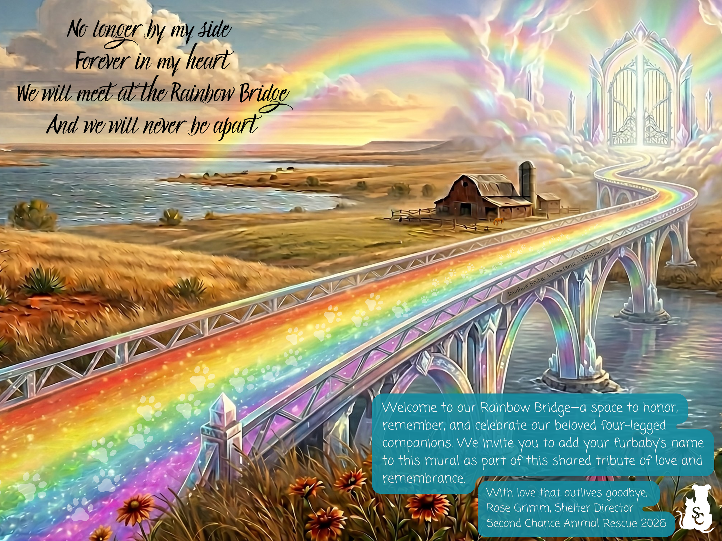A Community Tribute: Second Chance Unveils Rainbow Bridge Memorial