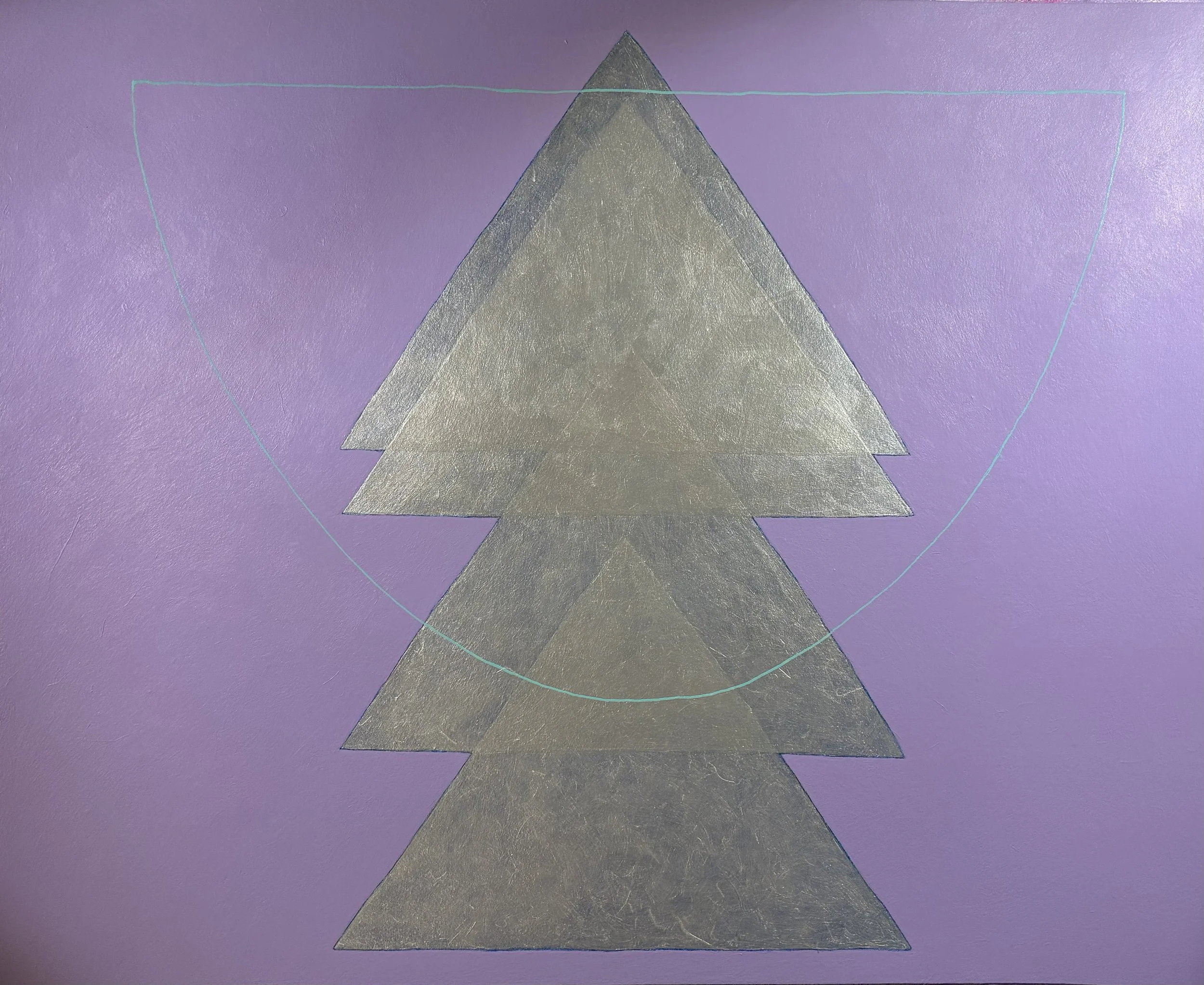 Untitled; 16" x 20"; acrylic paint, gel pen, and colored pencil on paper