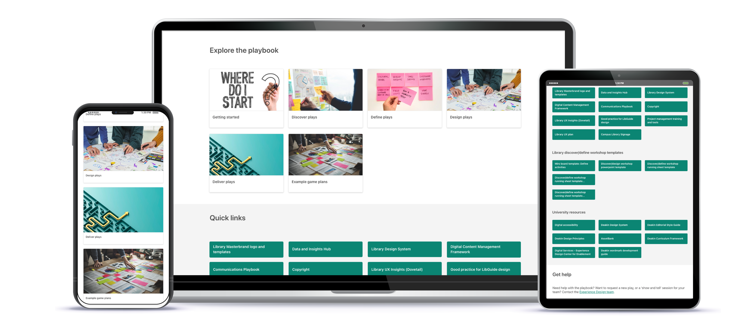 Library Design Playbook landing page