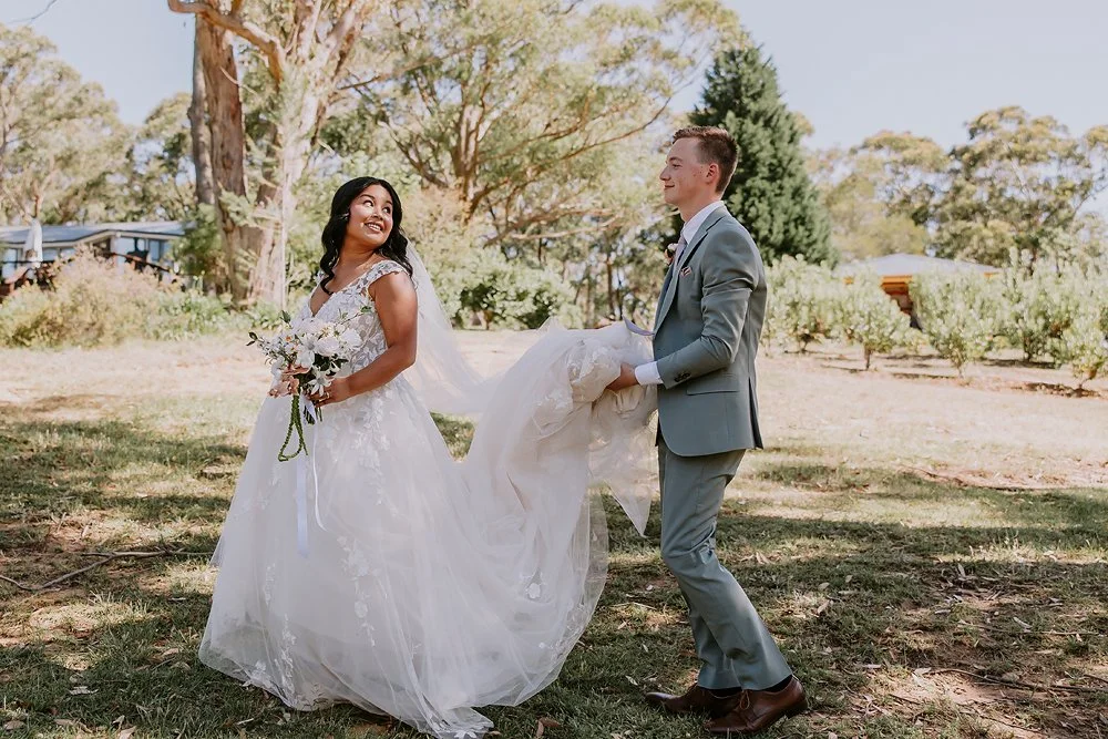 Beautiful wedding portrait session with Canberra wedding photographer