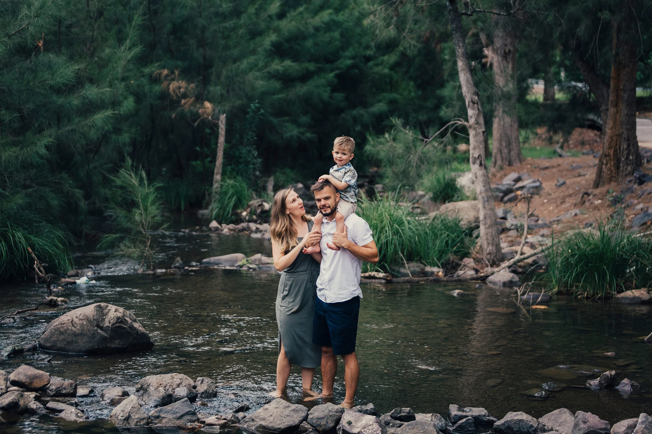 Fun family photo sessions in Canberra  at the river