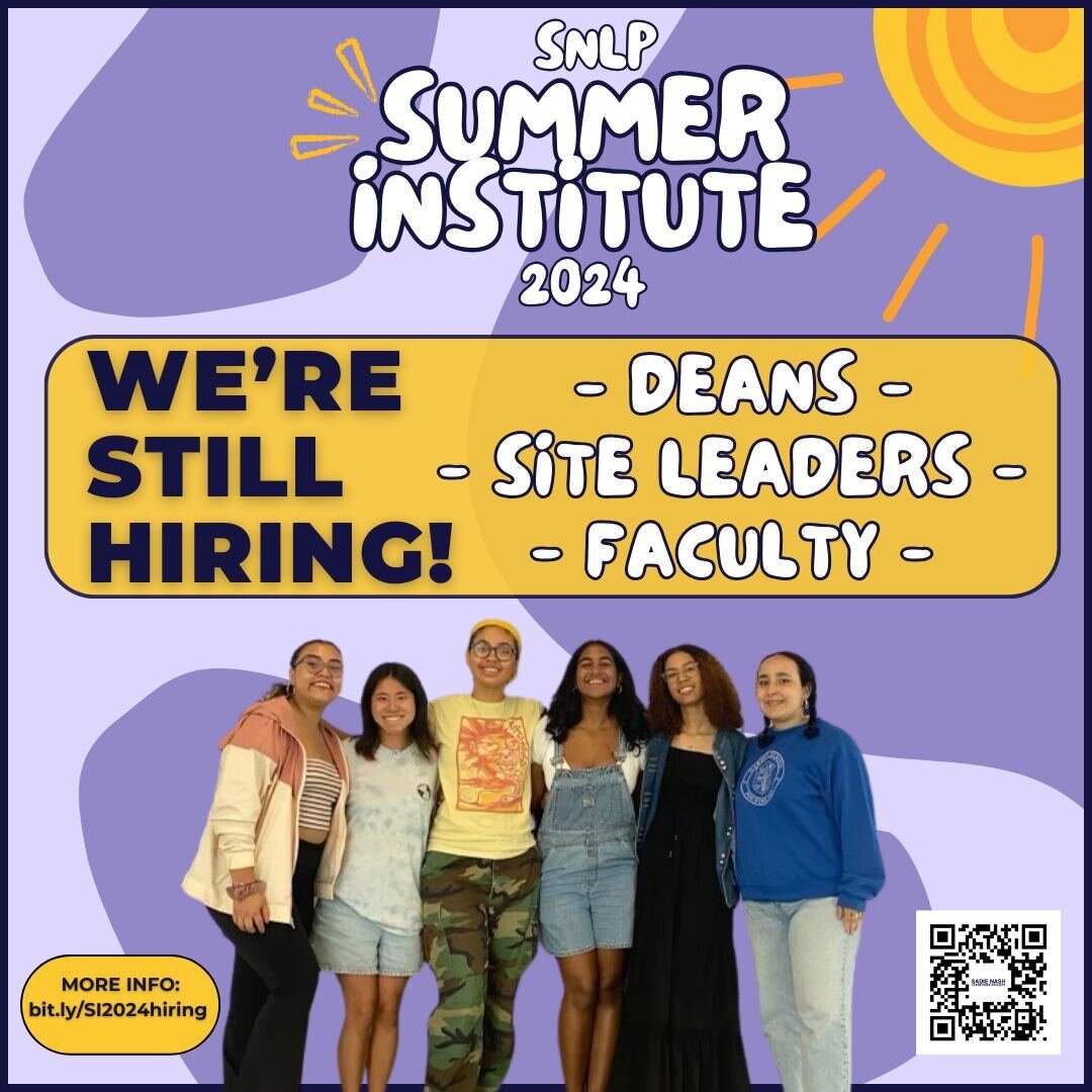 📣 We are still hiring for our Summer Institute 2024 Roles! 📣

We are looking for faculty, deans, and site leaders in NYC and Newark, NJ. Application deadline is this Friday, March 22nd. 🌞 🌈

🧑&zwj;🏫 Faculty teach six-week interactive courses (d