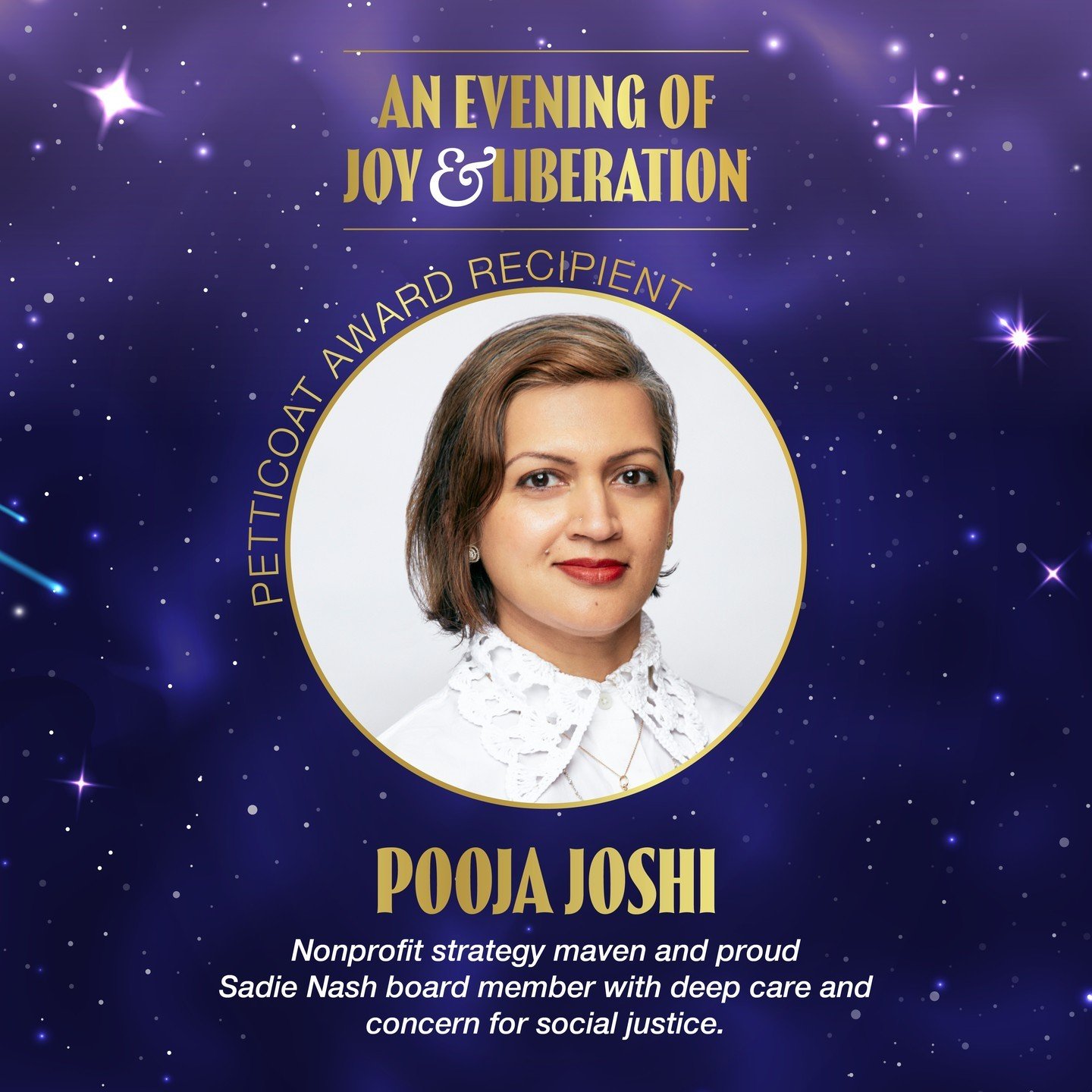 We are so excited to spotlight our Petticoat Award recipients for this year&rsquo;s Evening of Joy &amp; Liberation! @pjoh127 and @stephgromek, #NashFam who have been amazing ambassadors for Sadie Nash and served as board co-chairs and led boldly and