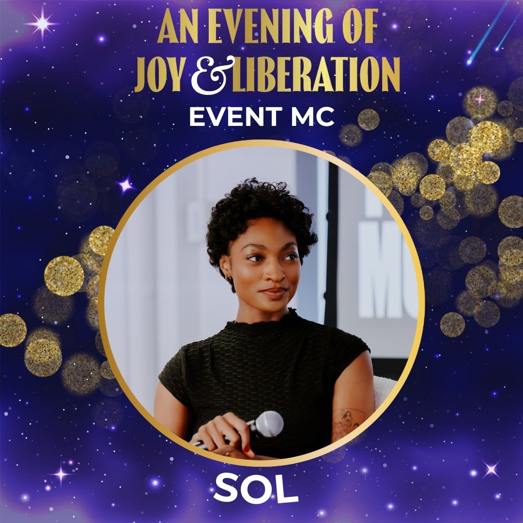 ✨ We are thrilled to announce our MC for this year&rsquo;s 💜JOY &amp; LIBERATION 💜 event&ndash; Sol ✨

SOL (b. Treasure Brooks, 1999) @hello.im.sol is an interdisciplinary artist, speaker, and strategist from Oakland, California, currently based in