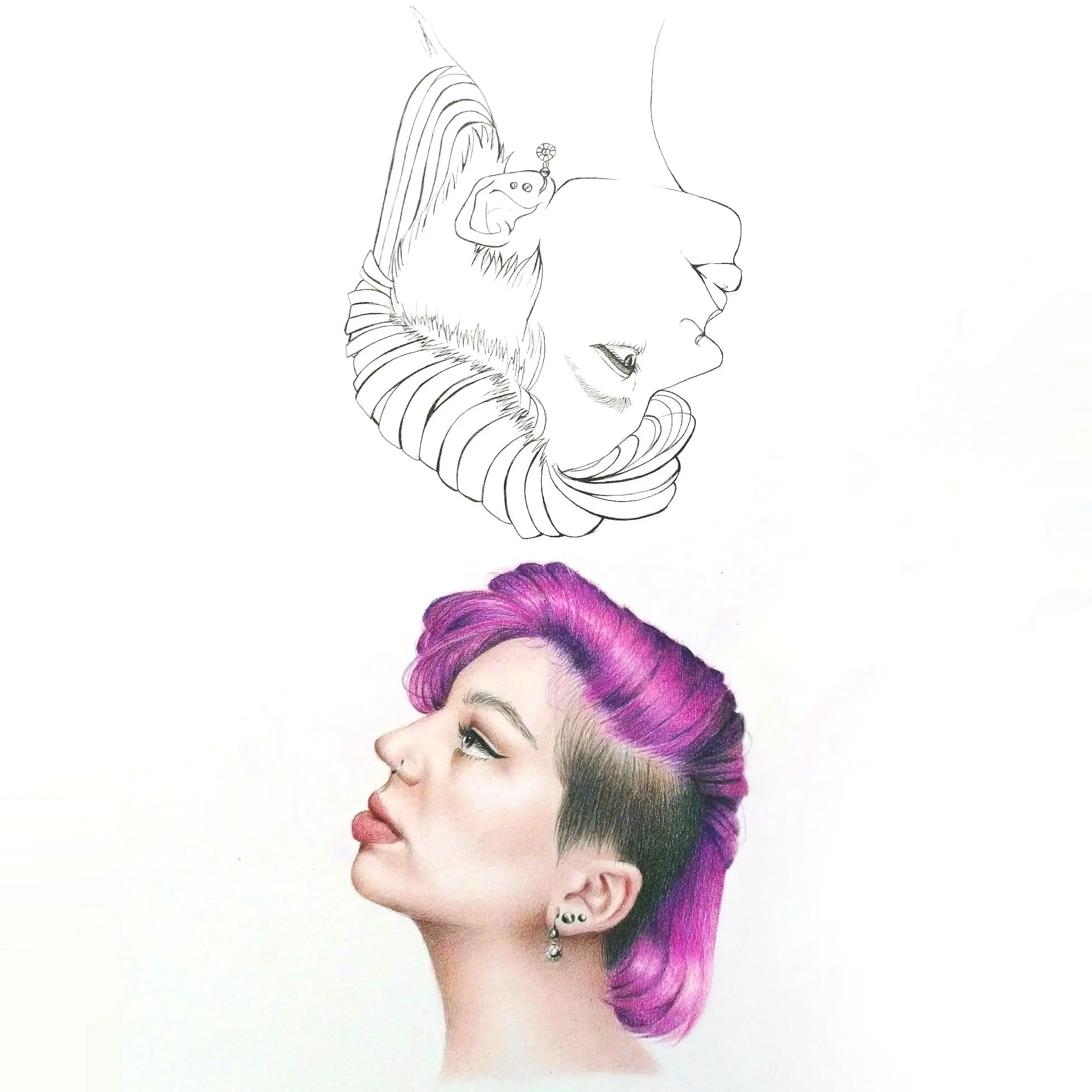Prismacolor Pencils + Micron Pen (2017)