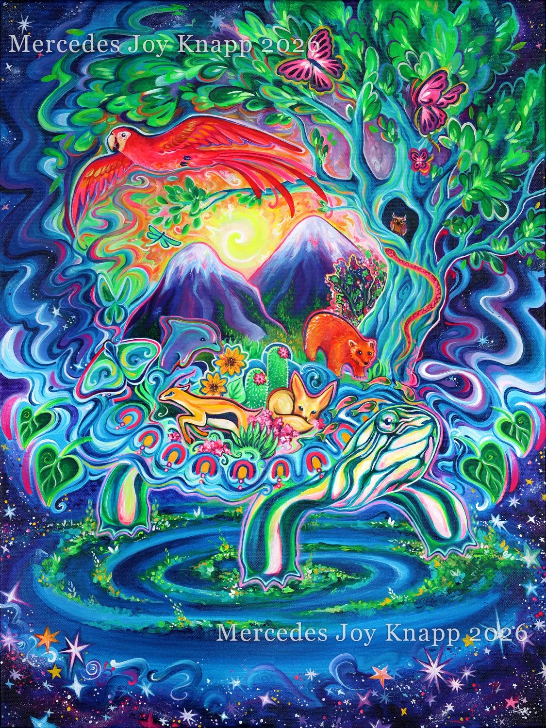 Creation Story, acrylic on 18"x24" canvas