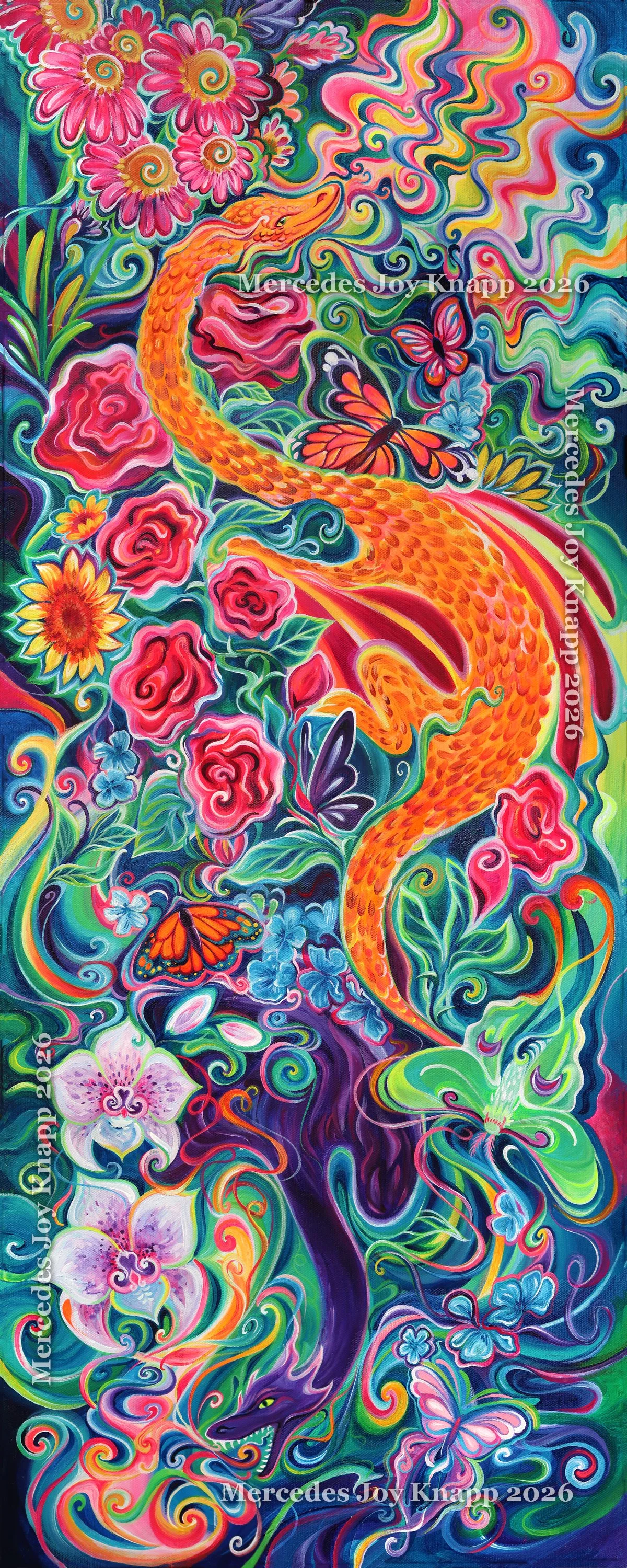 Bountiful Skies // acrylic on 16"x40" canvas