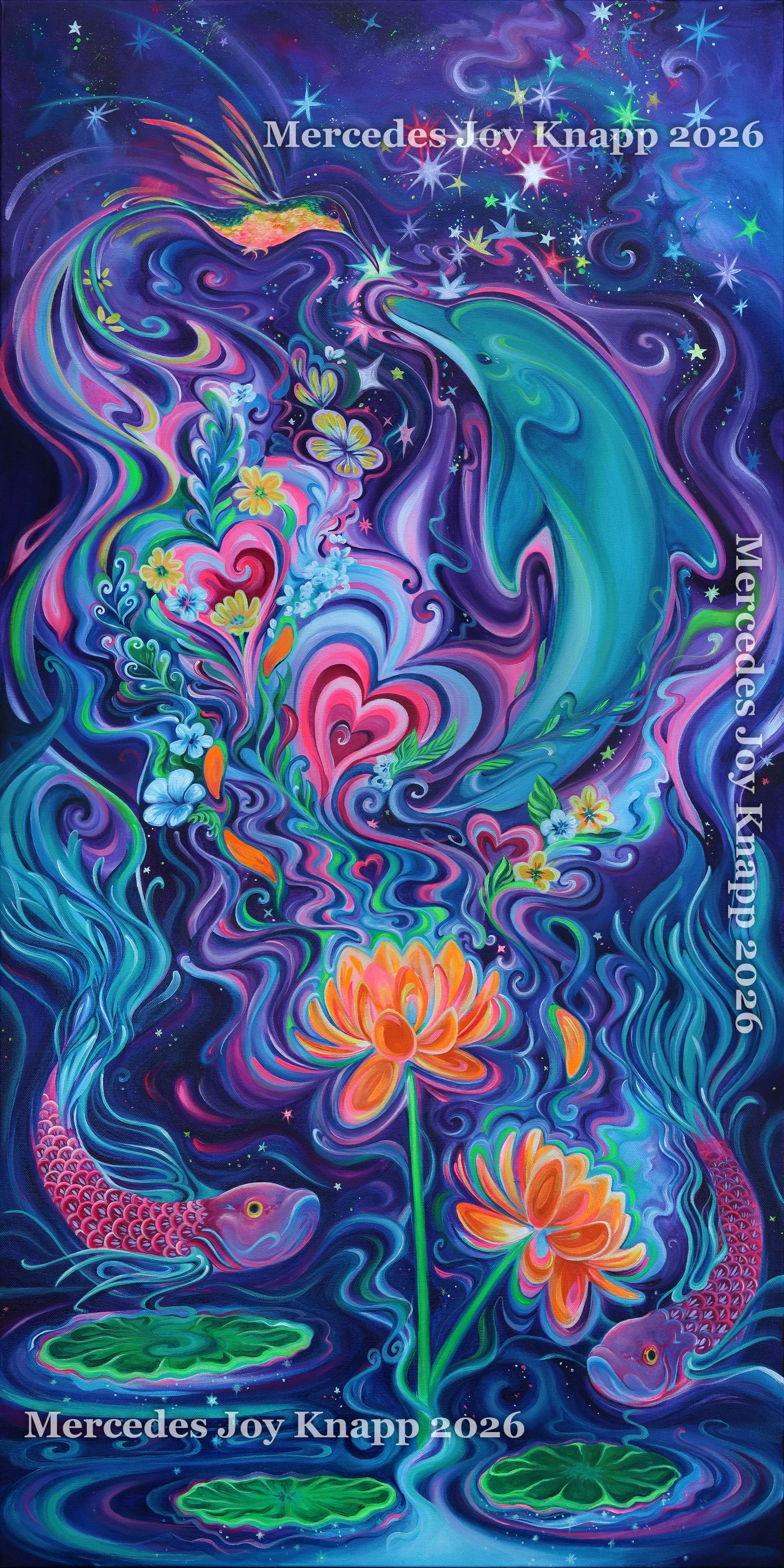 Cosmic Meeting // acrylic on 24"x48" canvas