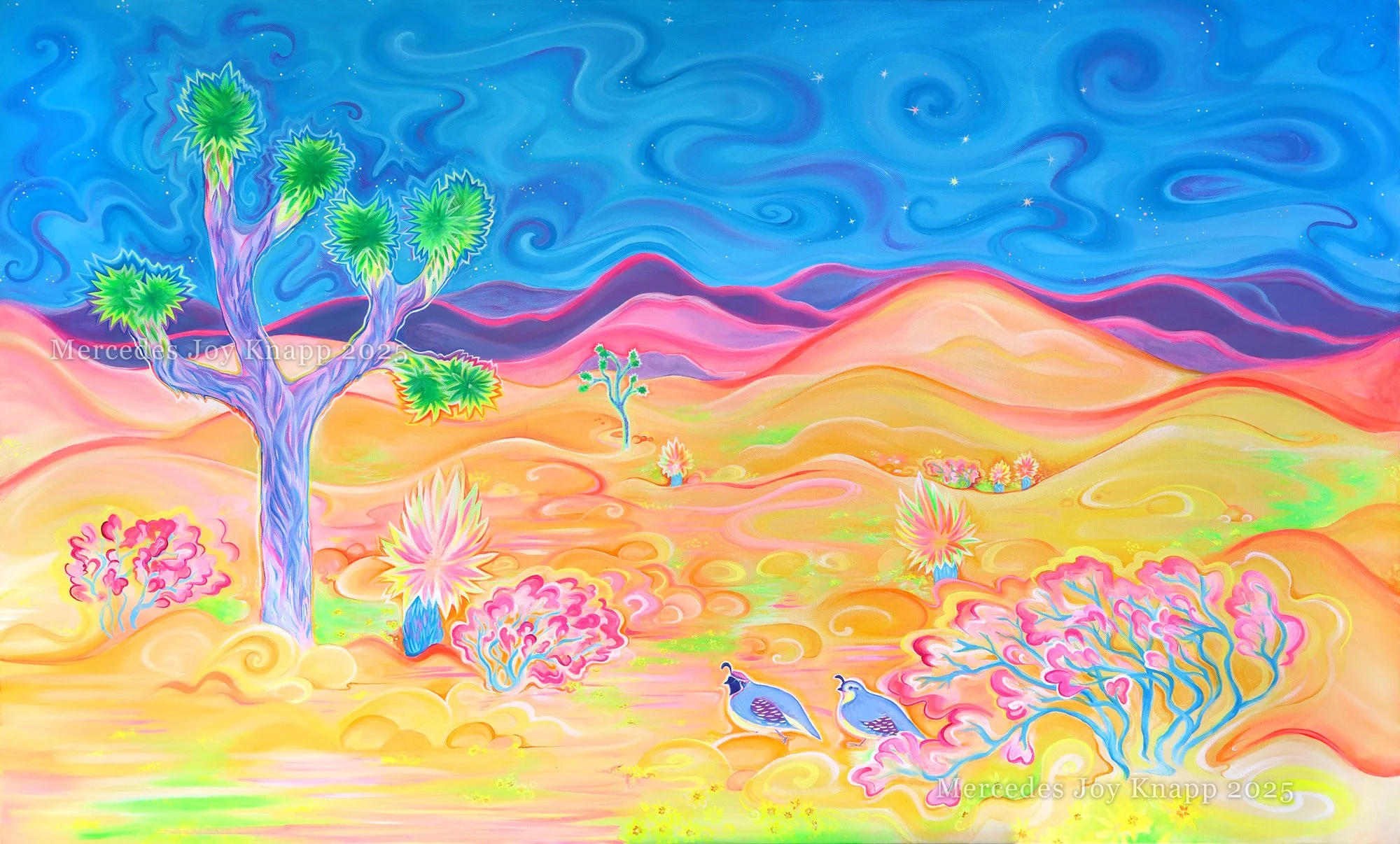 Desert Dreamin' // acrylic on 48x30x1.5 inch canvas 2025