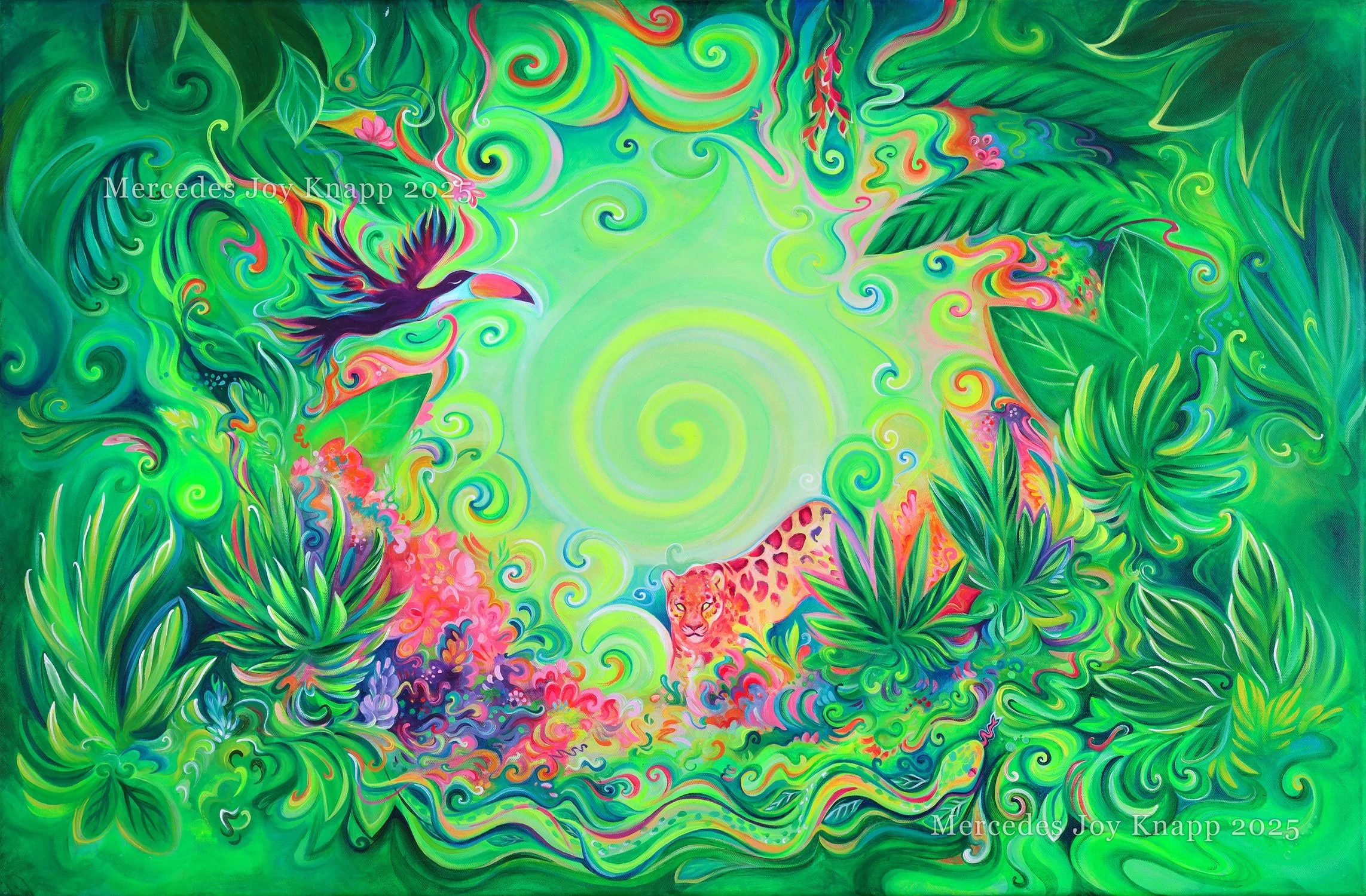 Jungle Portal // acrylic on 36x24x.75 inch canvas 2025