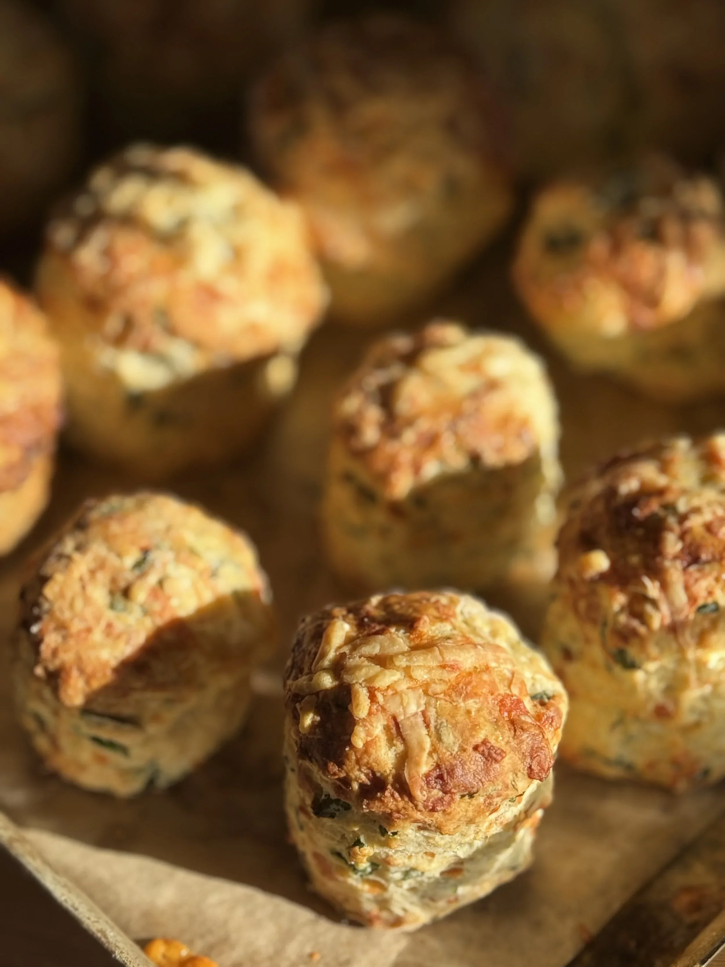 Cheese &amp; Wild Garlic Scones