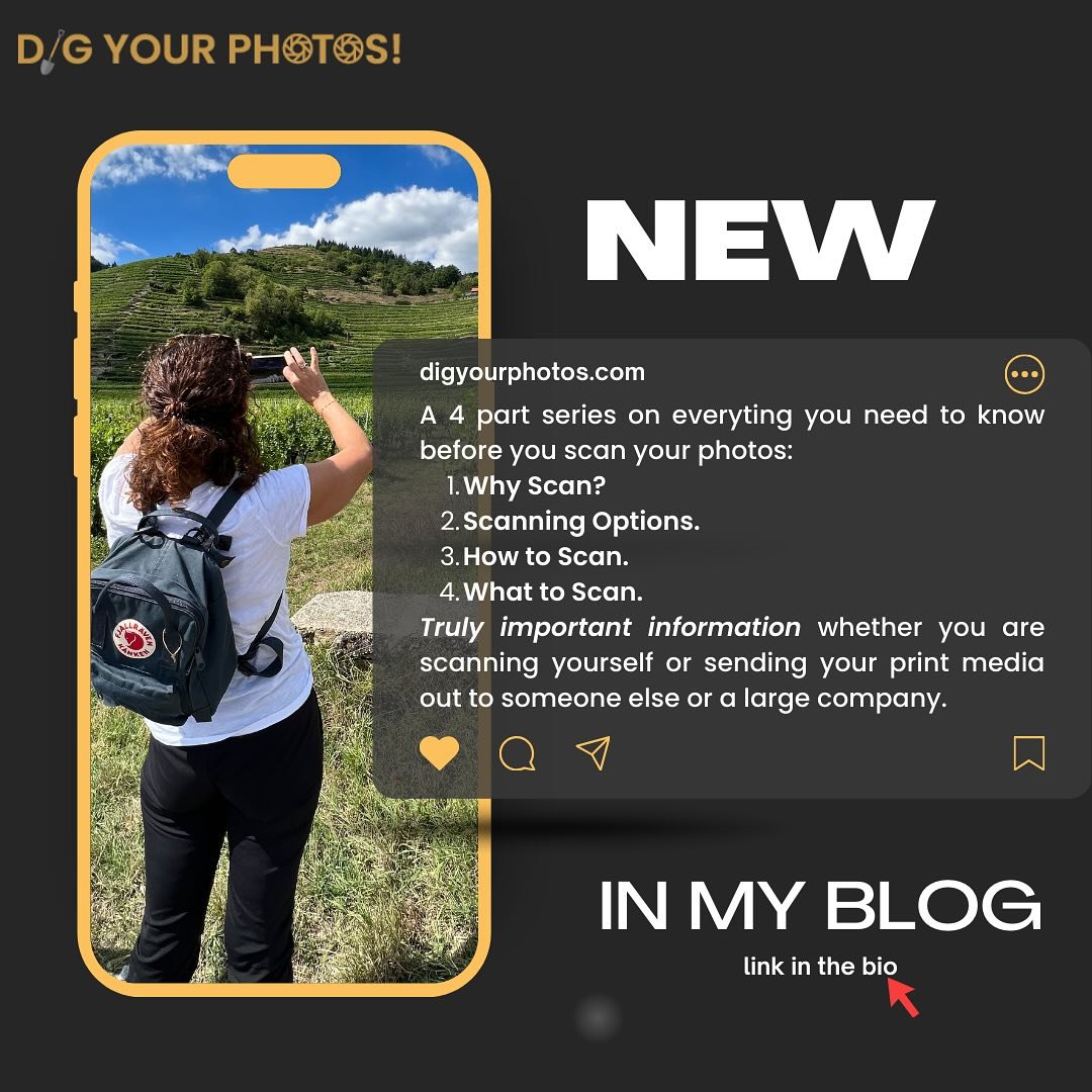 Preserving memories, one scan at a time! ✨ Excited to share my latest blog post on the art of scanning photos. Dive into the world of nostalgia and digital preservation with me. See link@in bio. Dig your photos.com/blog 📷💻 #ScanningMemories #Digita
