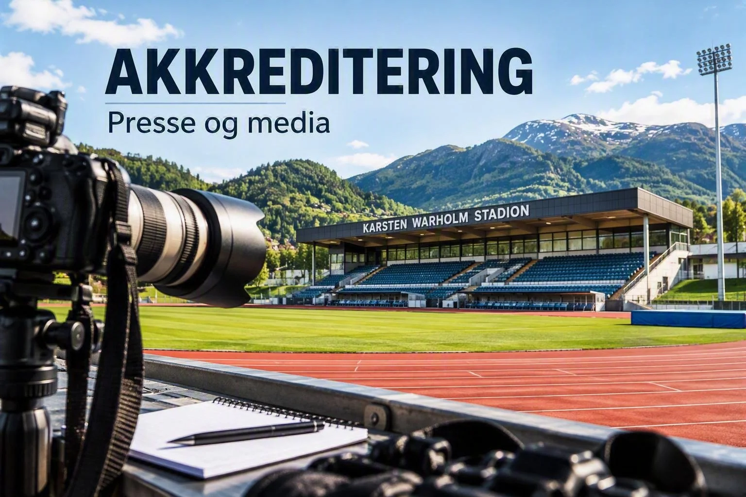 Akkreditering åpning Karsten Warholm Stadion