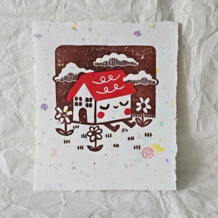 🏠🏠🏠
Home sweet home 😌

Original lino prints printed on @dodgy.paper and @khadipapers - available now on my shop 🥰

🌟 www.misujuju.com 🌟

Juju x