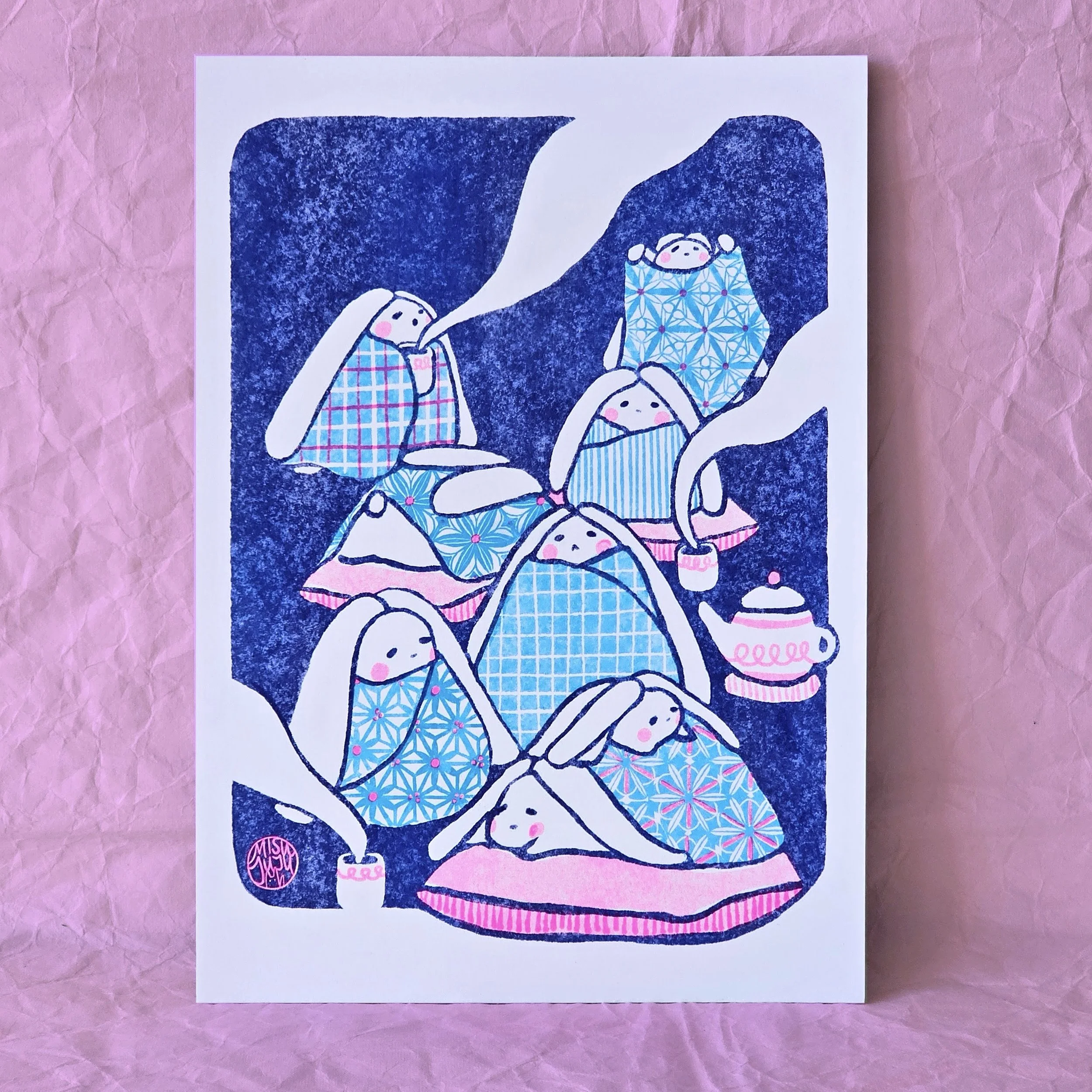 Tea Time A4 Riso Print