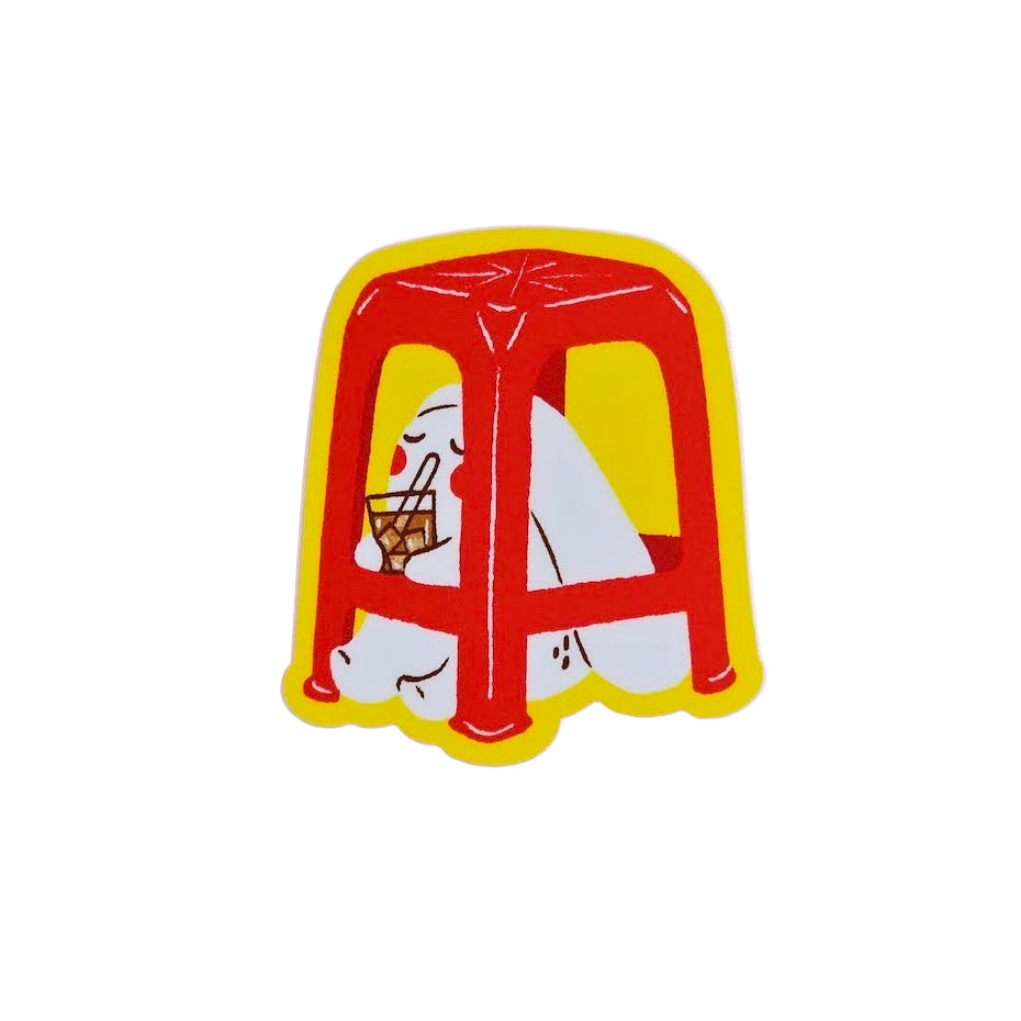Red Chair Bunny (2) Sticker