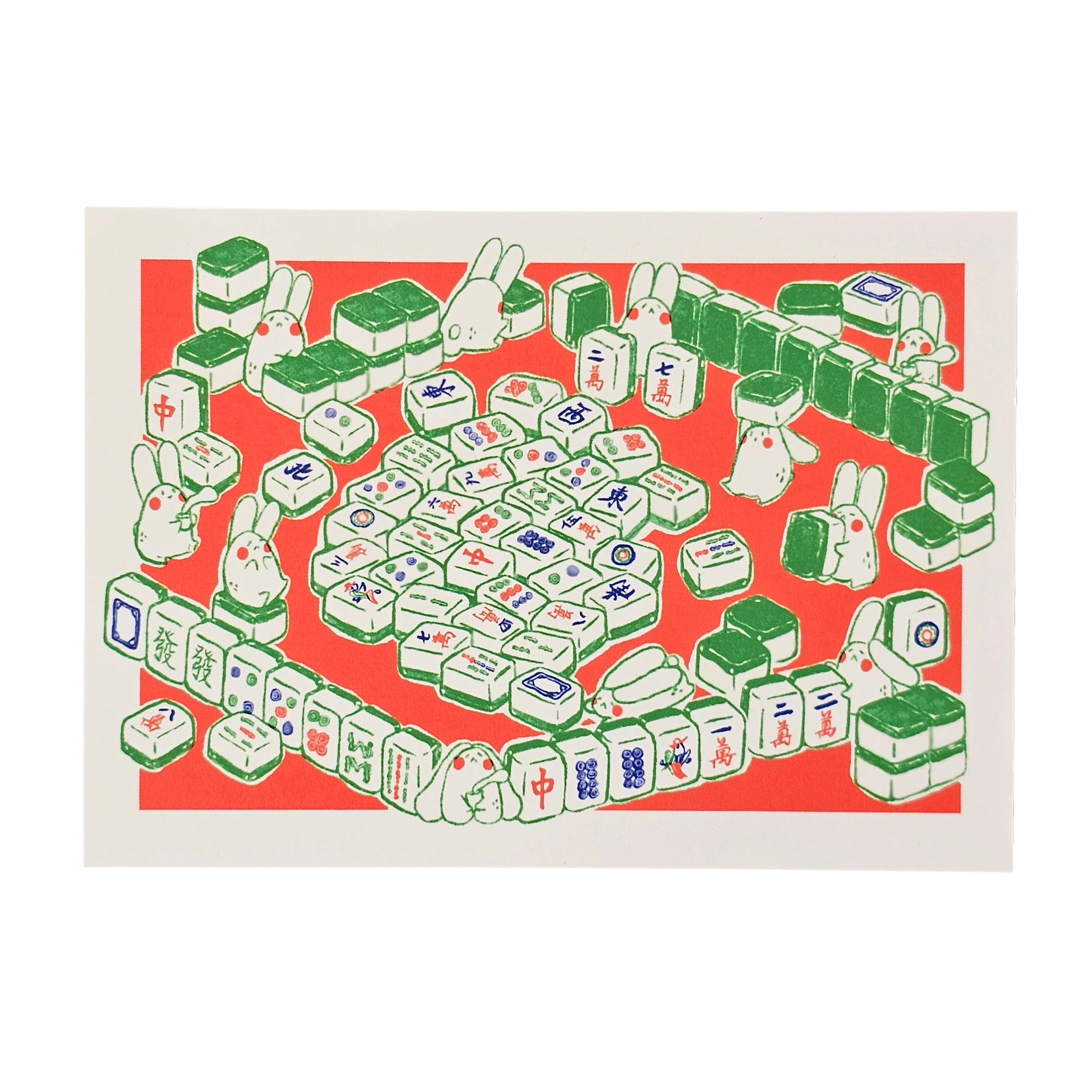 Mahjong Postcard