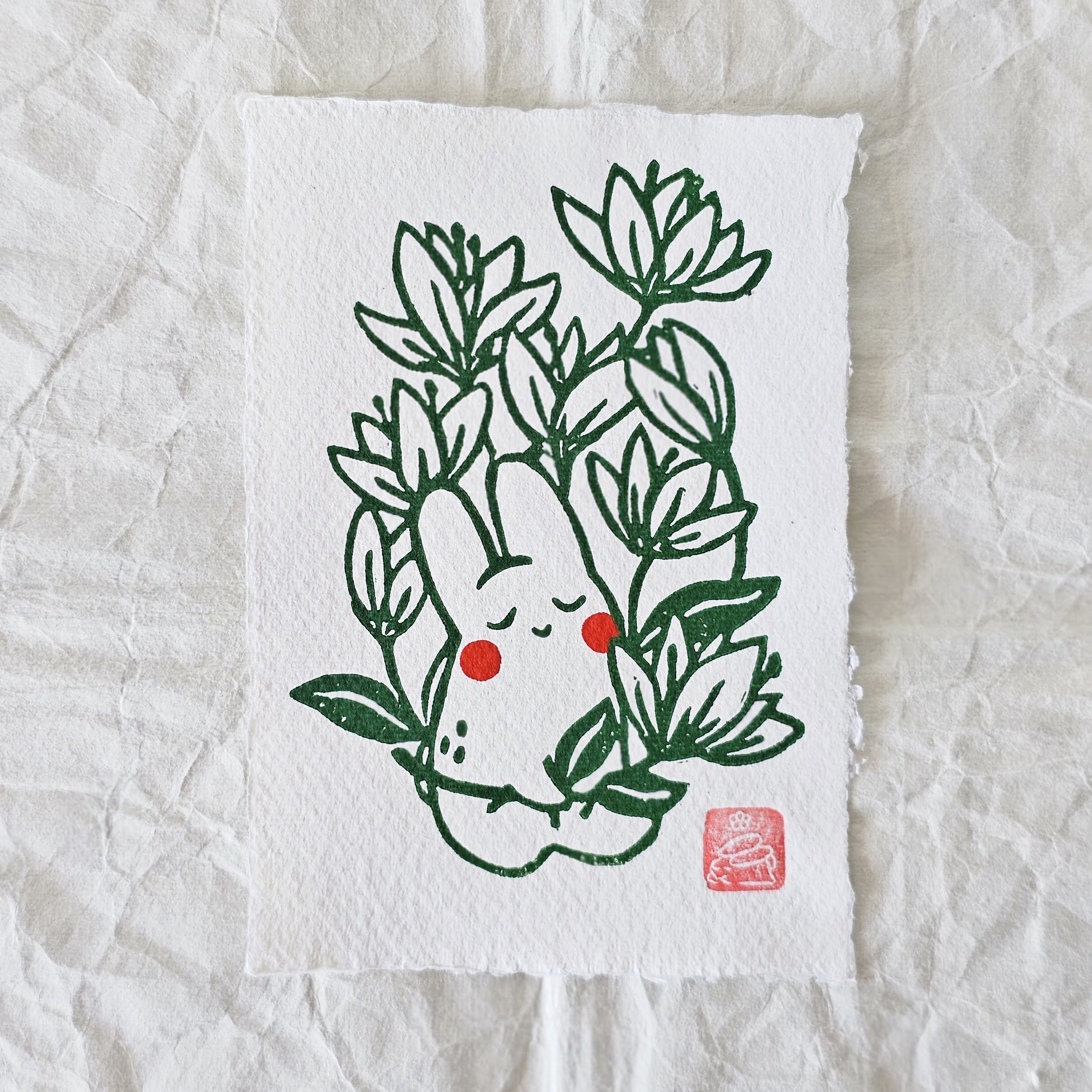 Tulips Small Lino Print