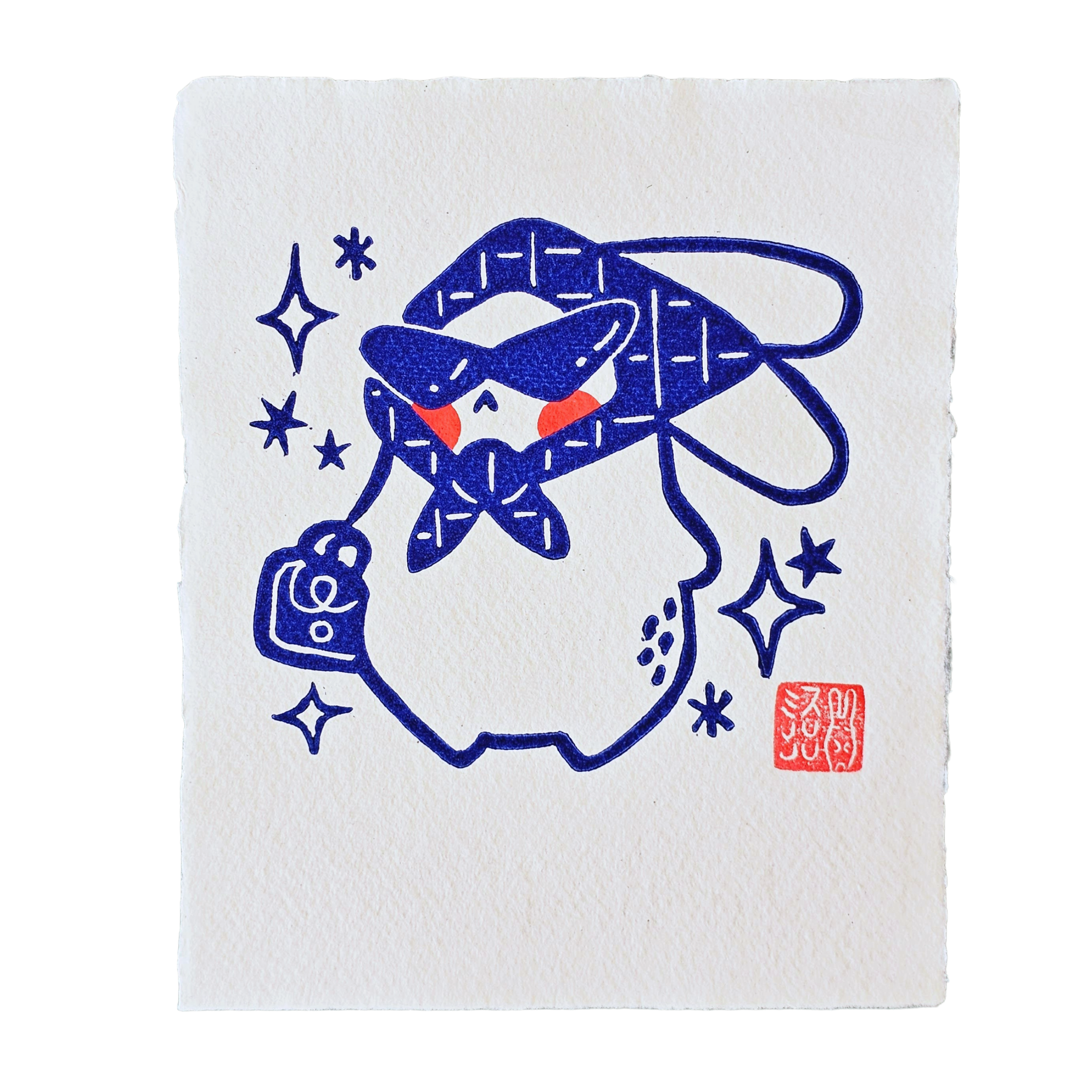 Fabulous Square Lino Print