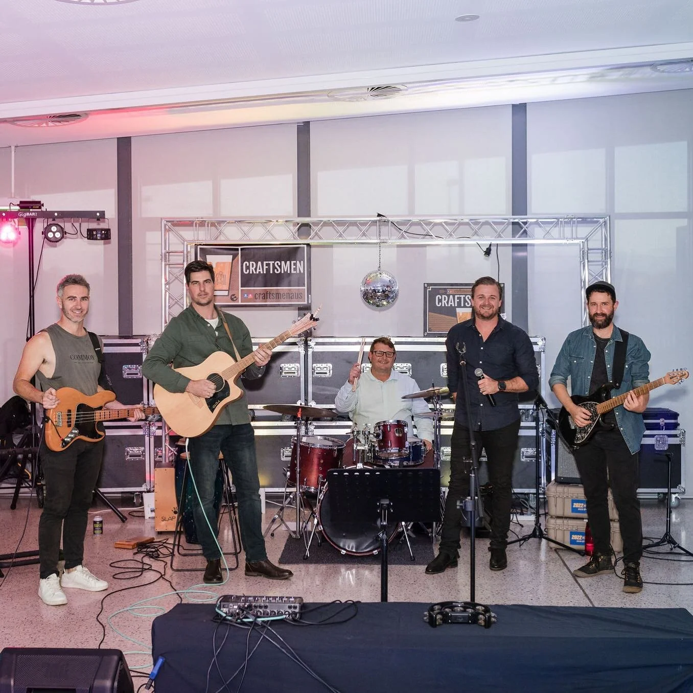 Craftsmen - A group of good mates brought together by a love of good beer and great music. L-R: Seb, Tobias, Matt, Wallaby, Brody 🍻🎼