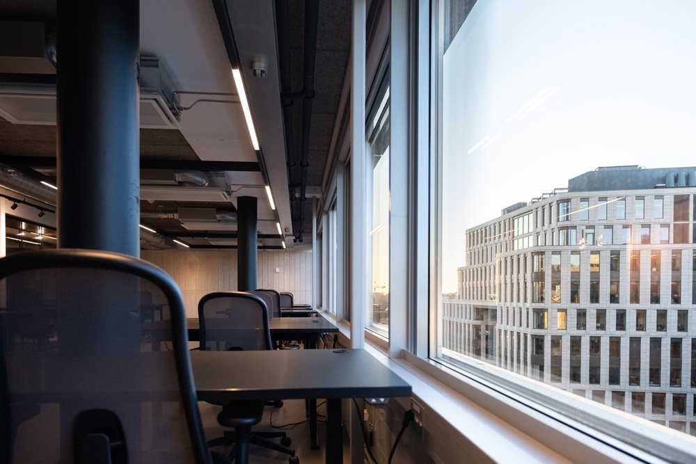 Utsikt over Oslo fra et kontor på Rebel