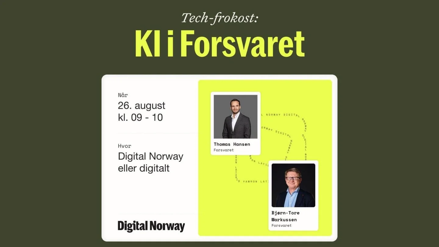 Tech-frokost: Kunstig intelligens i Forsvaret