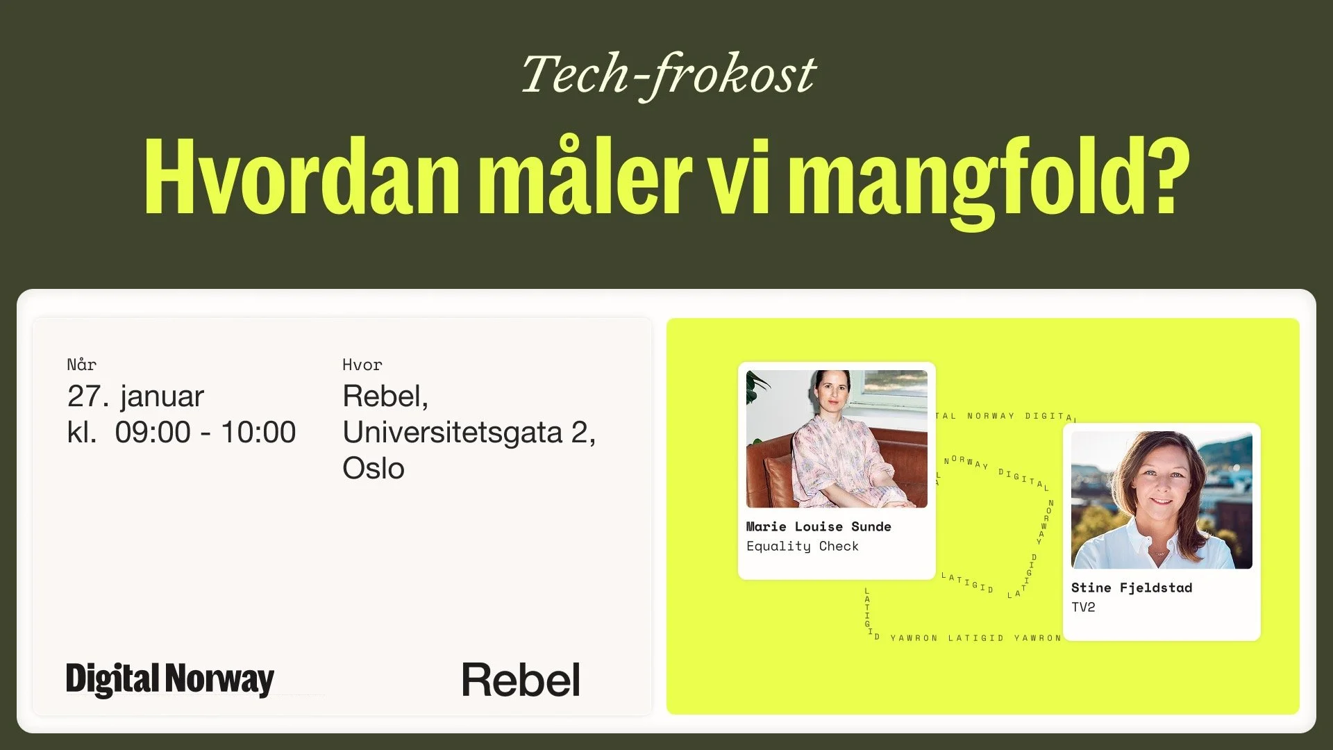 Tech-frokost: Hvordan måler vi mangfold?