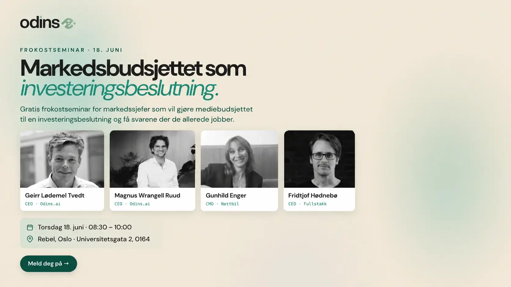 Markedsbudsjettet som investeringsbeslutning