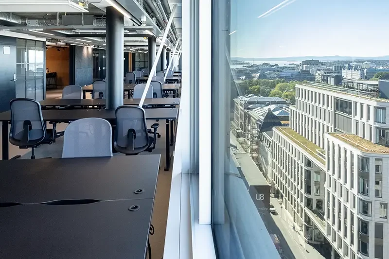 Private Office med panoramautsikt over Oslo sentrum
