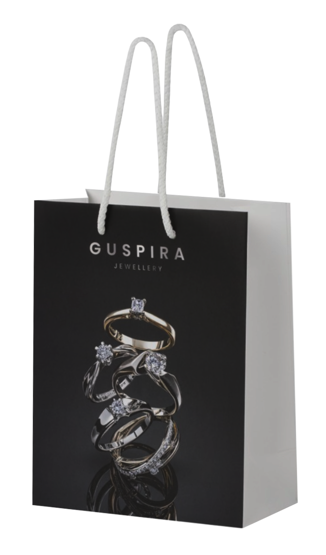 Käsintehty integra-paperikassi narukahvoilla, varastotuote