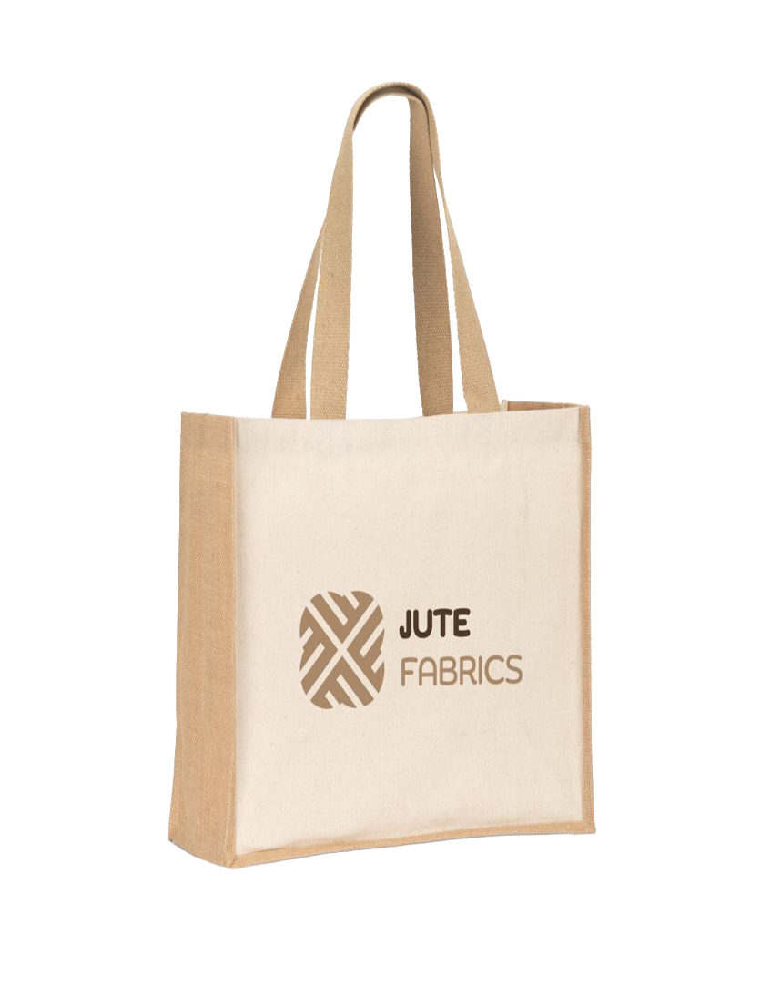 Helsinque-kangaskassi, pohja ja sivut laminoitua juuttia&nbsp;