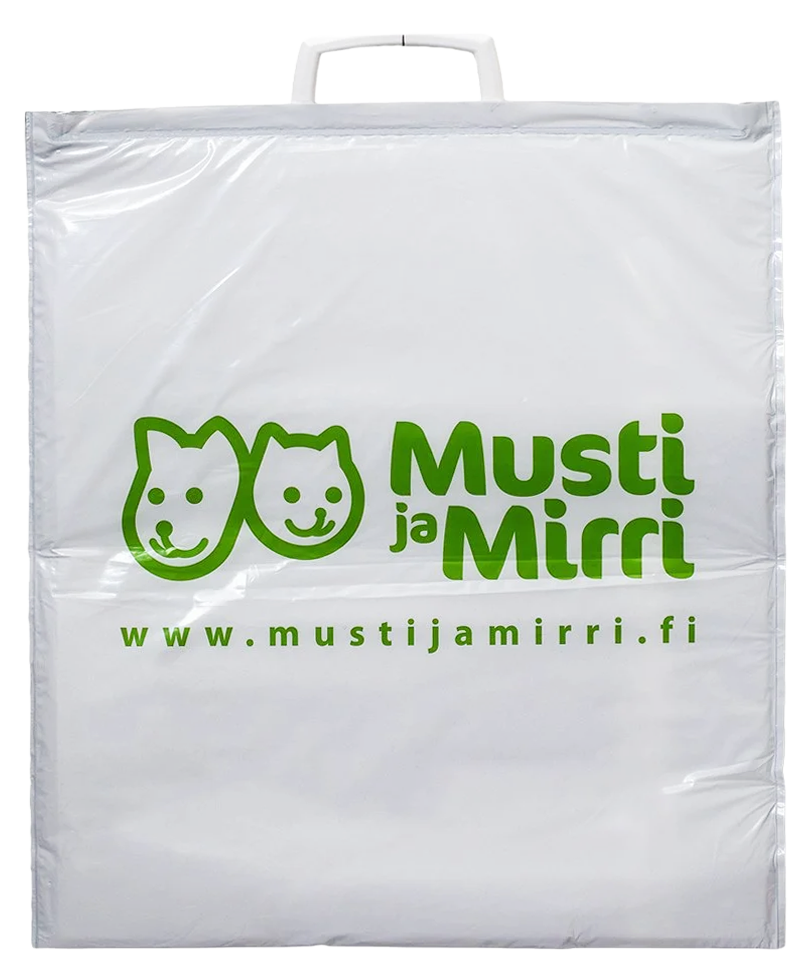  
 Asiakas:  
Musti & Mirri 
 
 Tuote: 
Jatkuvasti valikoimissa olevat Musti ja Mirri -thermokassit, valmistettu EU-tehtaalla.
 