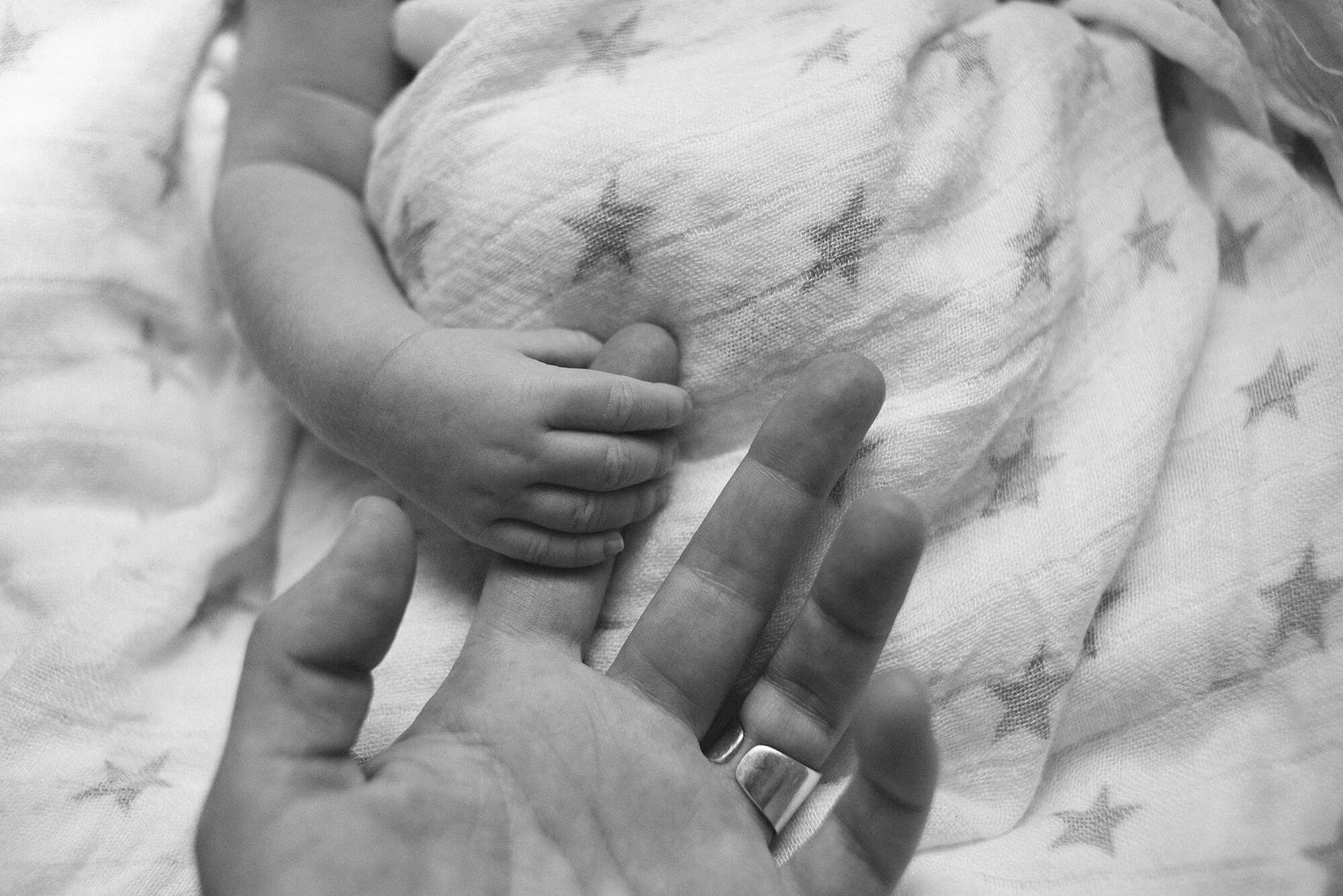 black and white newborn photography by Melbourne newborn photographer Born on a Wednesday