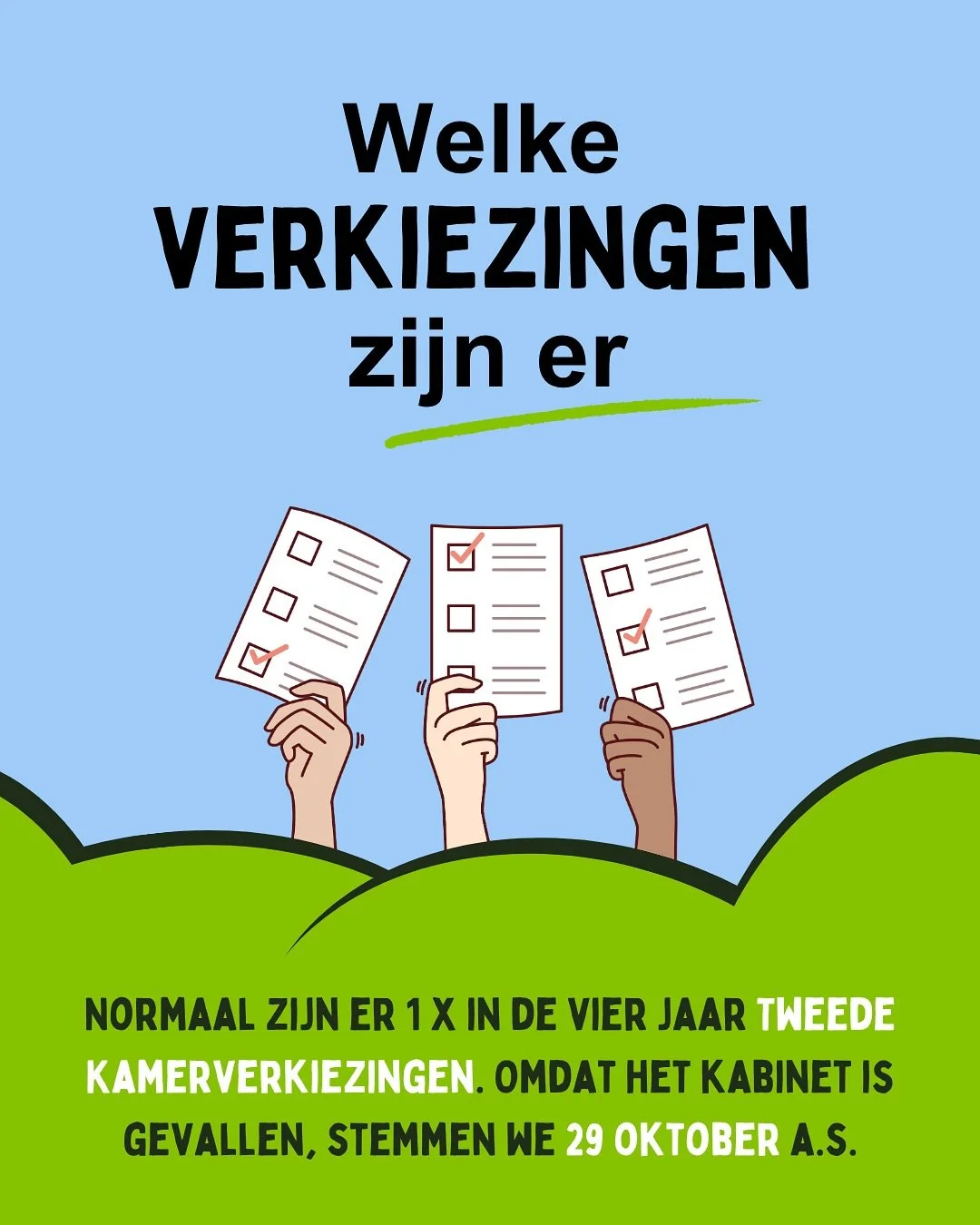 Stem jij? En welke verkiezingen zijn voor jou belangrijk?

We hebben het op een rijtje gezet voor je. De eerstvolgende verkiezingen zijn in oktober dit jaar. 

Het verkiezingsteam is druk met de verkiezingen voor maart 2026. Het programma delen we zo